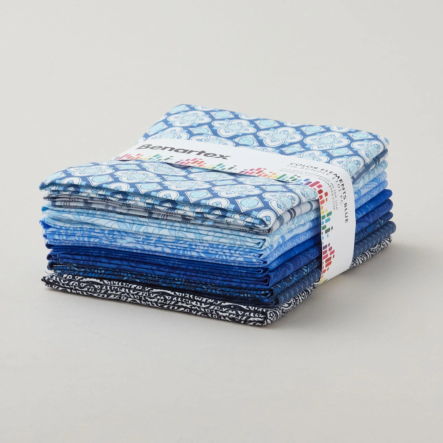 Color Elements Blue Fat Quarter Bundle - 10 Pc - Image 2