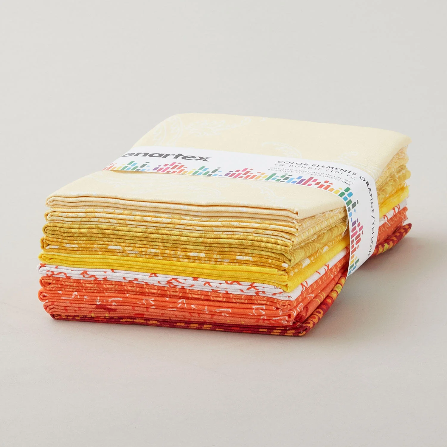 Color Elements Orange/Yellow Fat Quarter Bundle - 10 Pc - Image 2