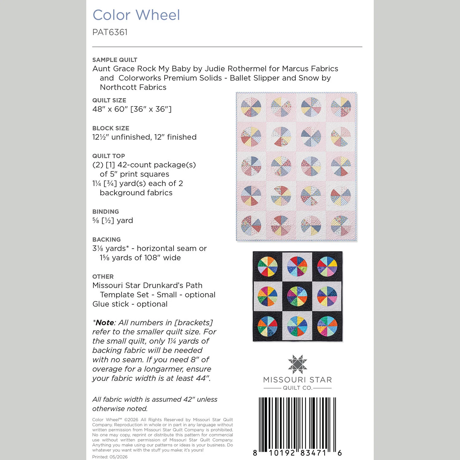 Color Wheel Quilt Pattern by Missouri Star - Image 2