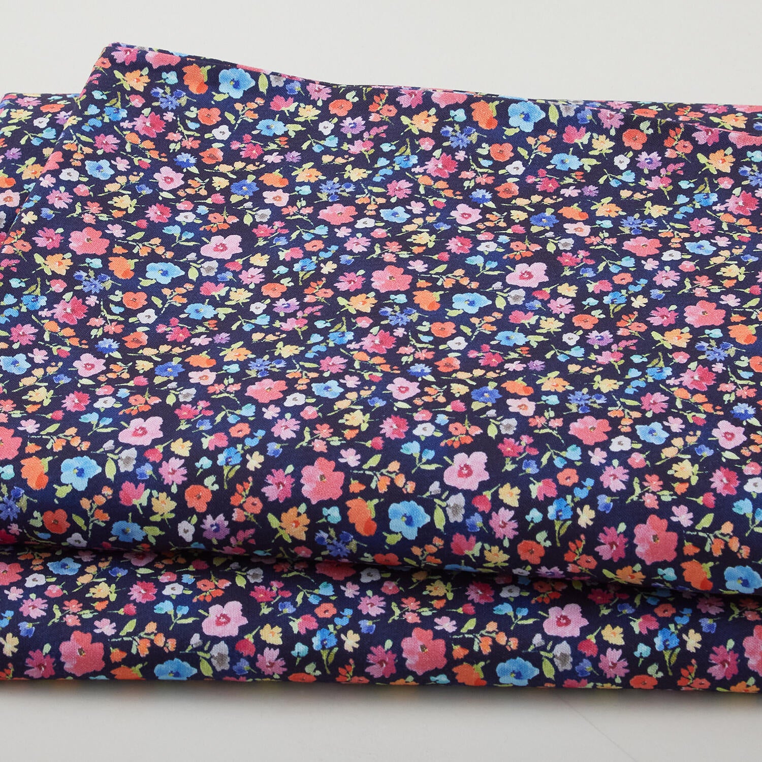 Colorful Cuttings on 108" Widebacks Navy 3 Yard Cut