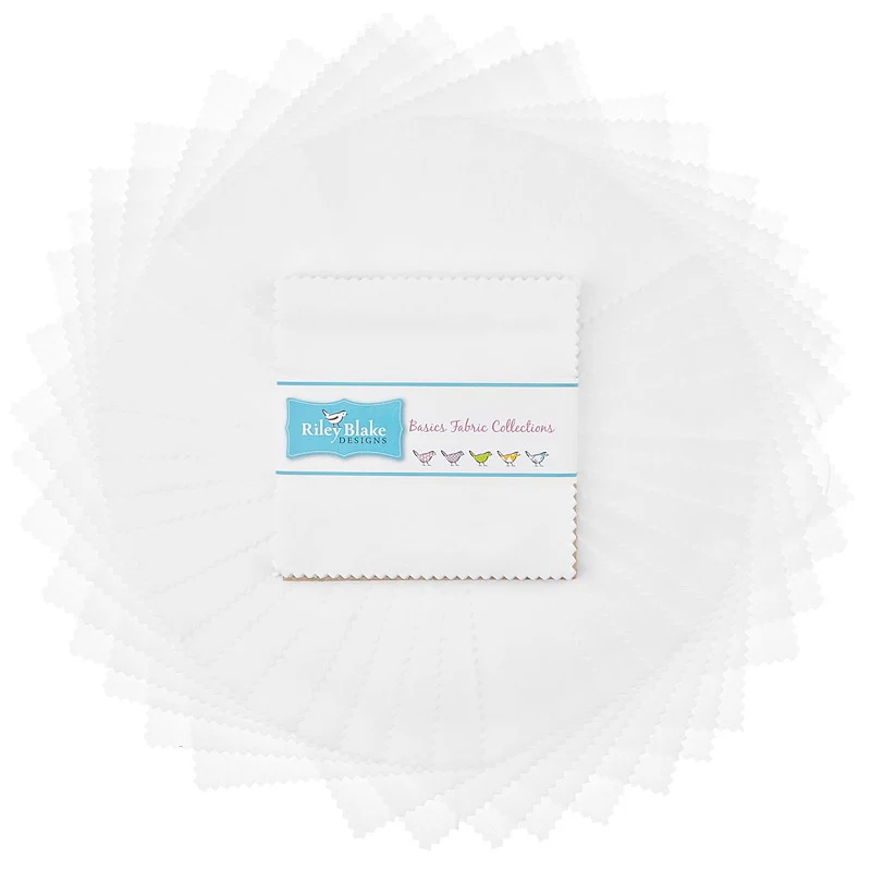 Confetti Cottons Crayola Solid Color White 5" Stackers