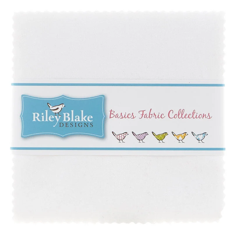 Confetti Cottons Crayola Solid Color White 5" Stackers - Image 2