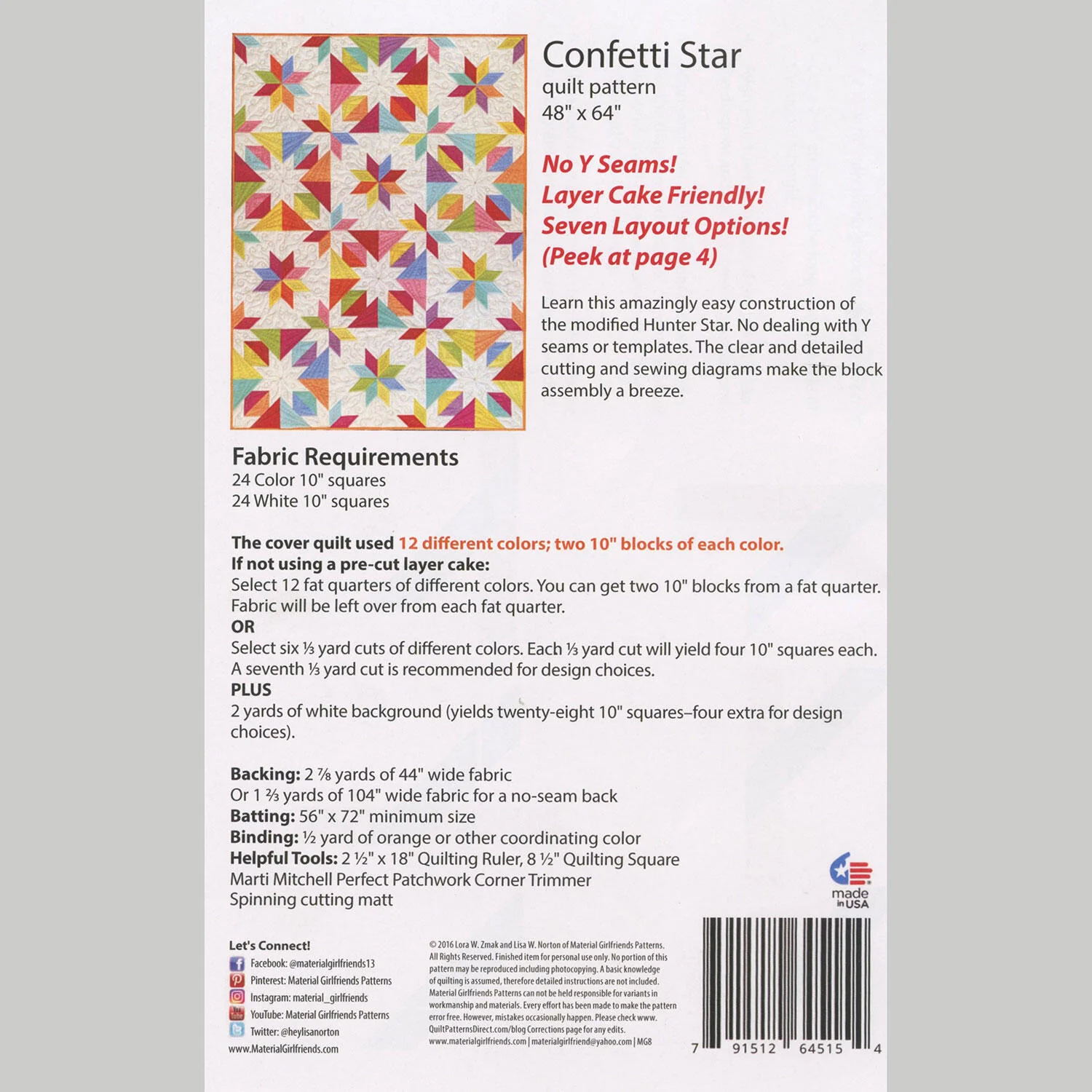 Confetti Star Quilt Pattern - Image 2