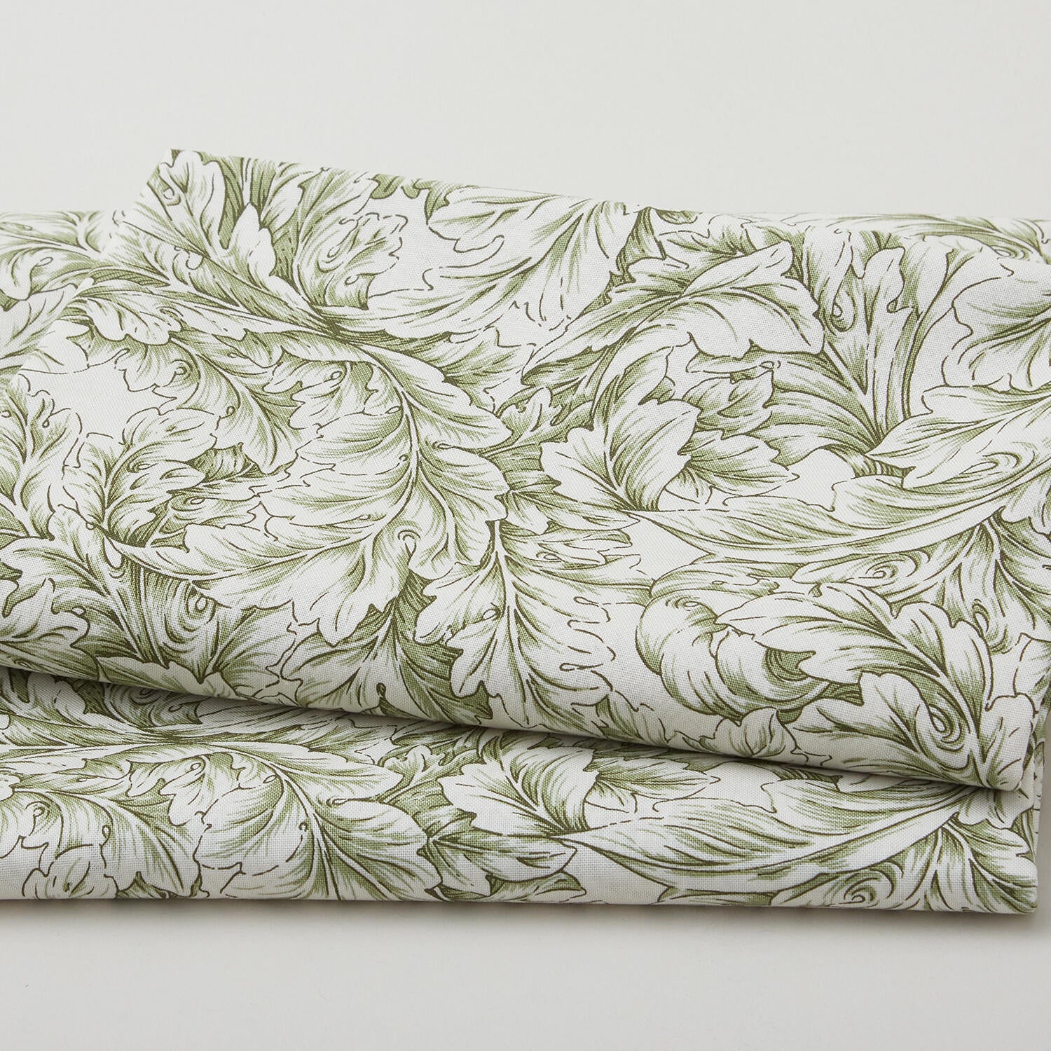 Cotswold Holiday - Small Acanthus Scroll Green 2 Yard Cut