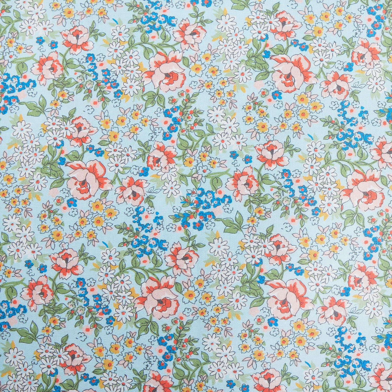 Cottage Charm Favorites - Cottage Floral Blue 2 Yard Cut - Image 2