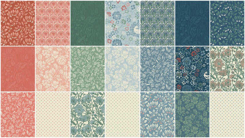 Cottage Flowers 10" Squares - Image 3