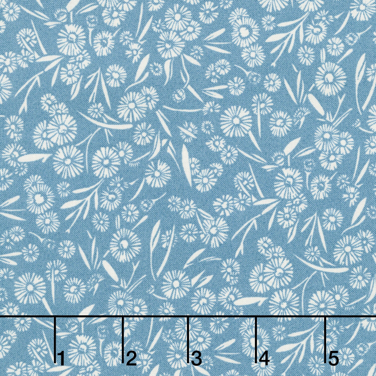 Cottage Flowers - Daisy Blue Yardage