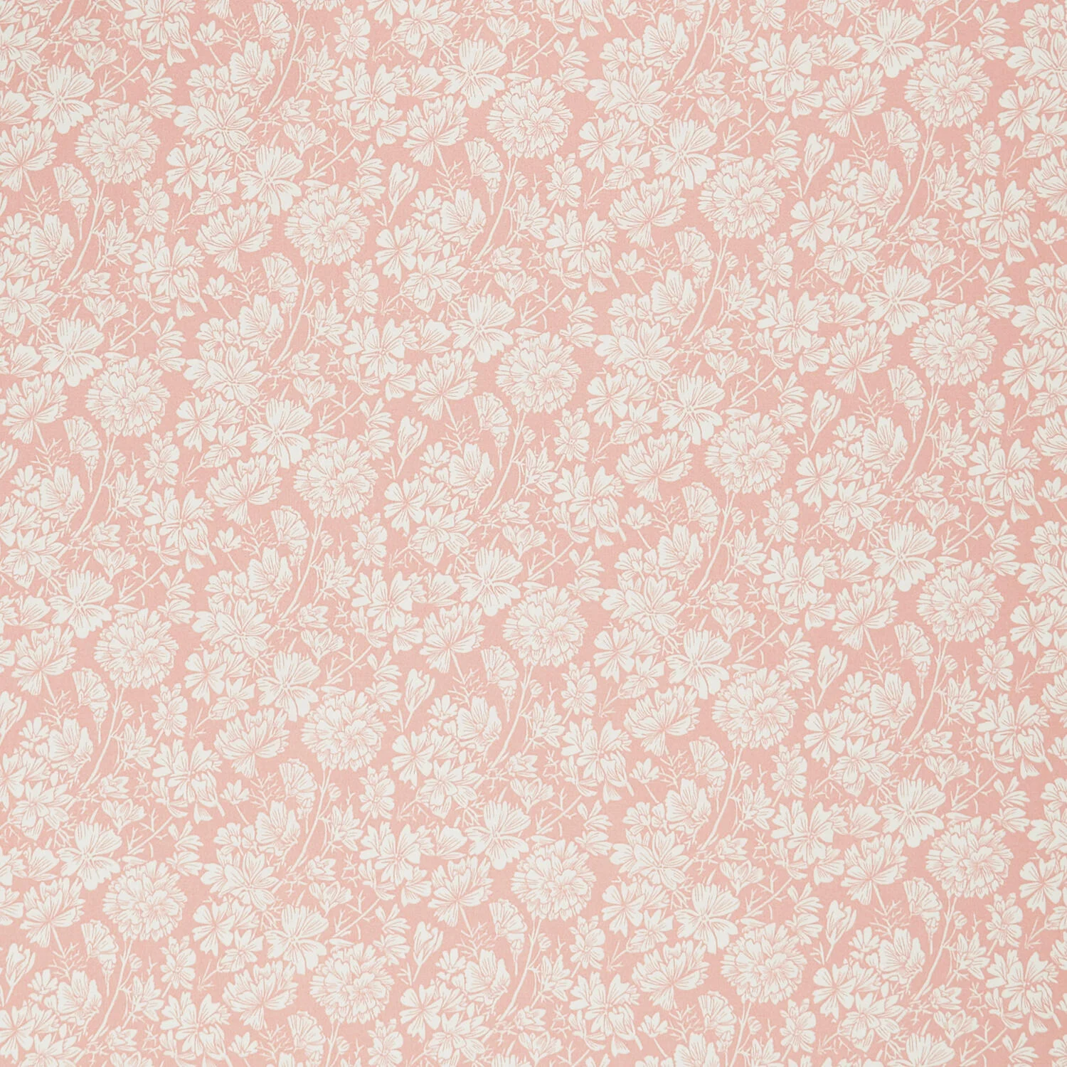Cottage Flowers - Mallow Pink/Cream Yardage