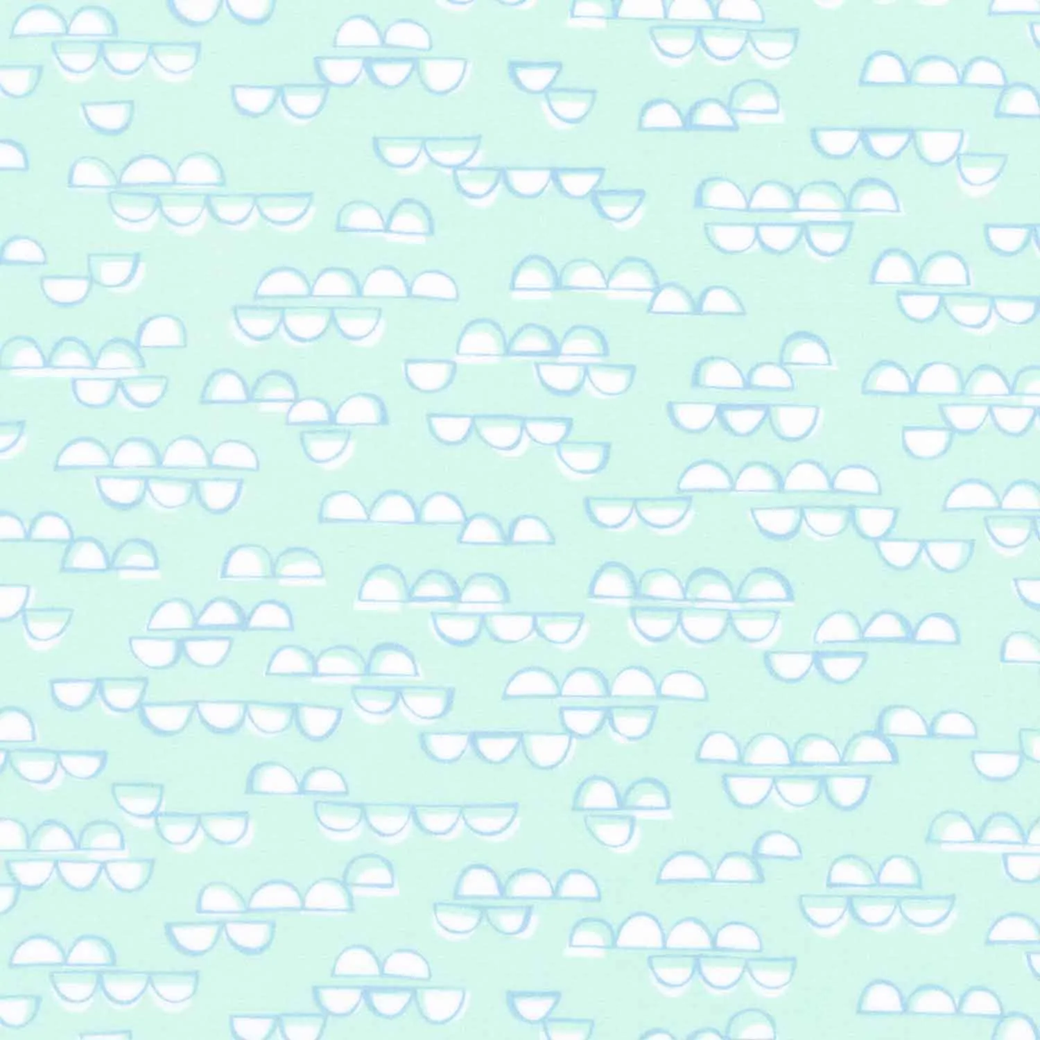 Cozy Cotton Flannels - Over the Moon Full Collection Half Circles Breeze Yardage