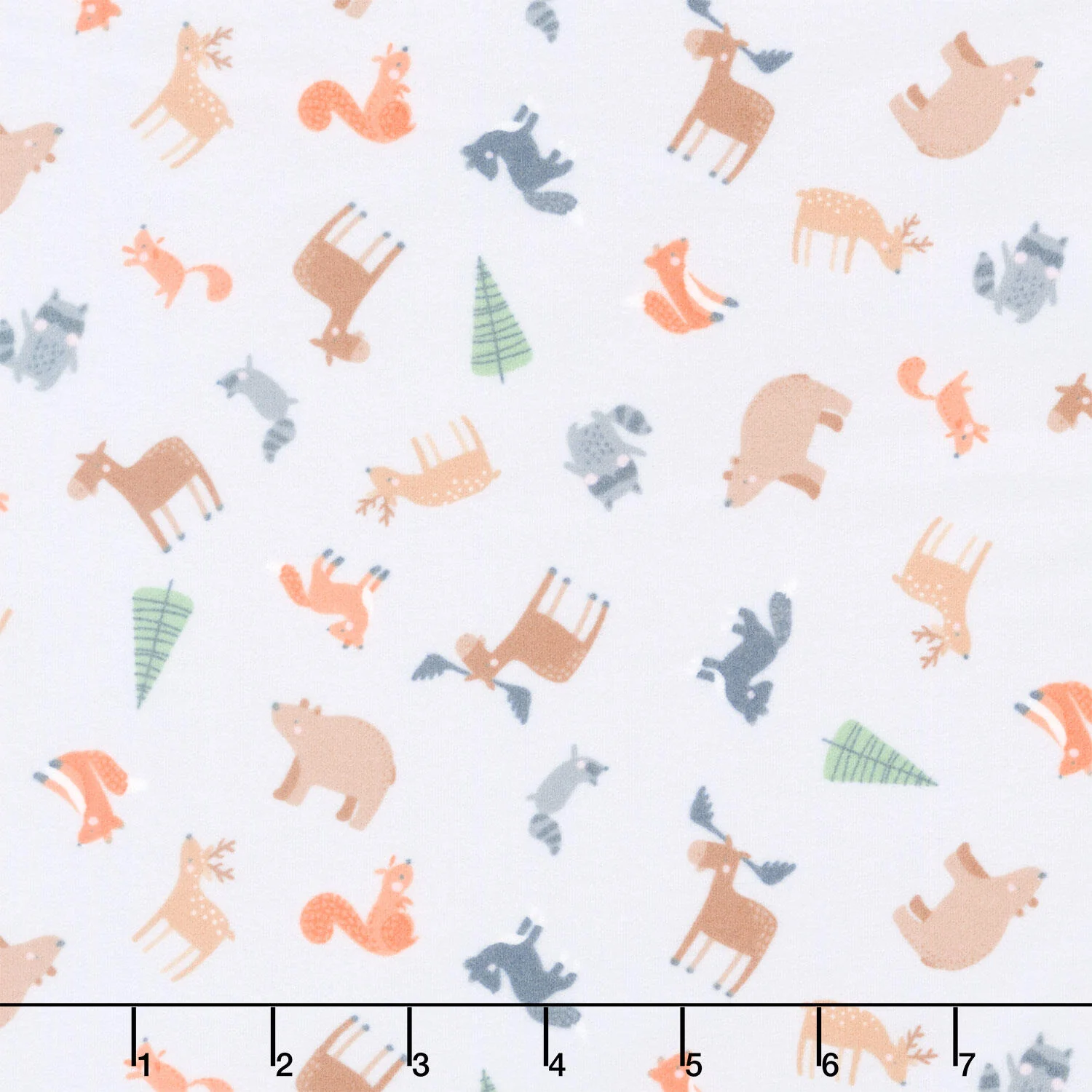 Cozy Forest Comfort Flannel - Cozy Forest Animals Gray Yardage