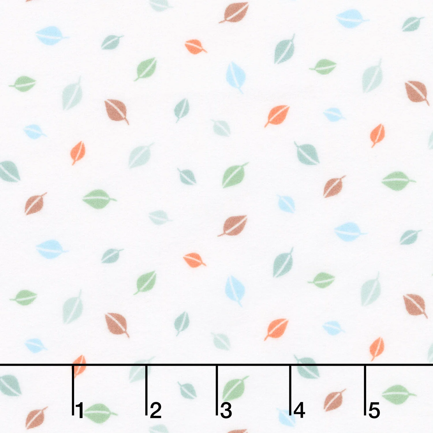 Cozy Forest Comfort Flannel - Forest Leaves White Yardage