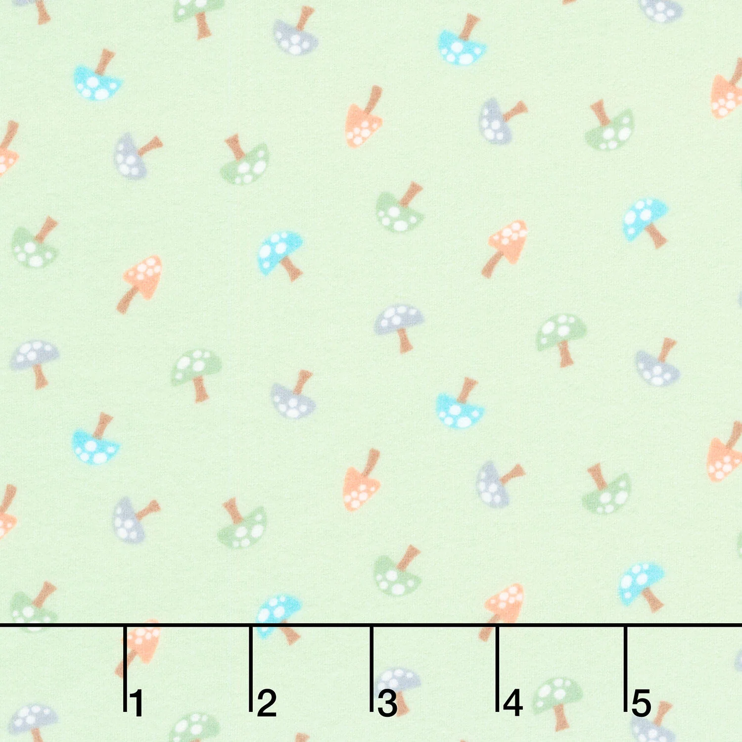 Cozy Forest Comfort Flannel - Forest Mushrooms Sage Yardage