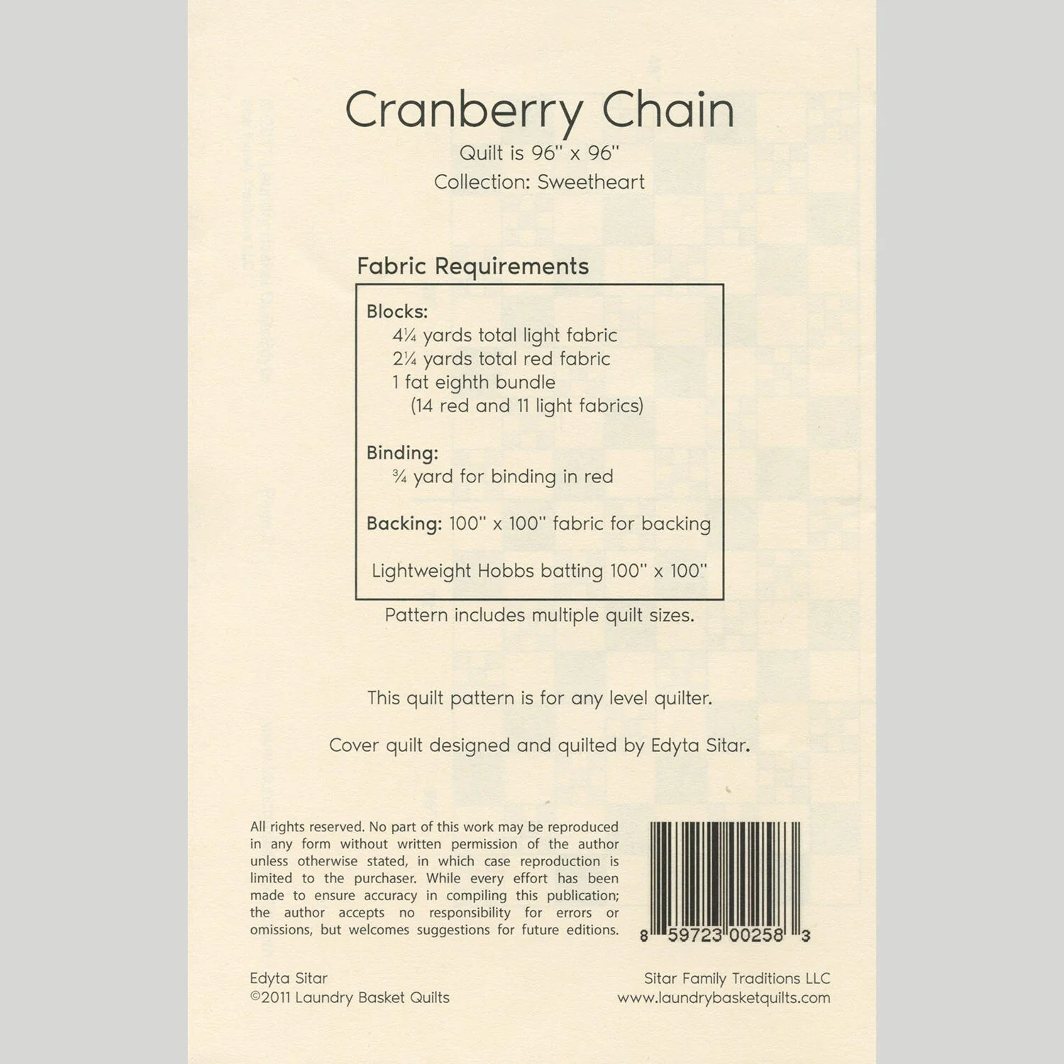 Cranberry Chain Quilt Pattern - Image 2