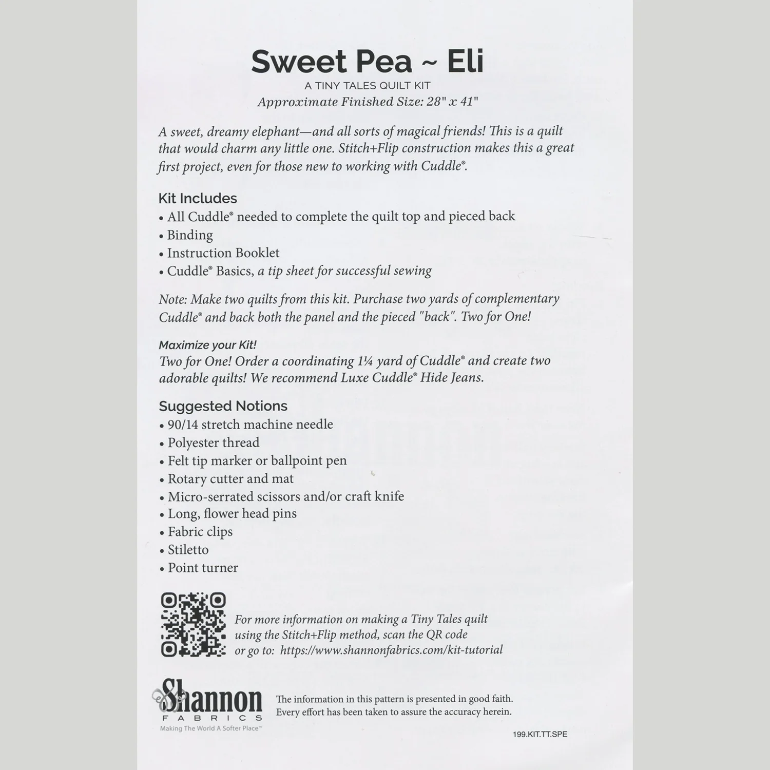 Cuddle Kit - Tiny Tails Sweet Pea Eli - Image 6