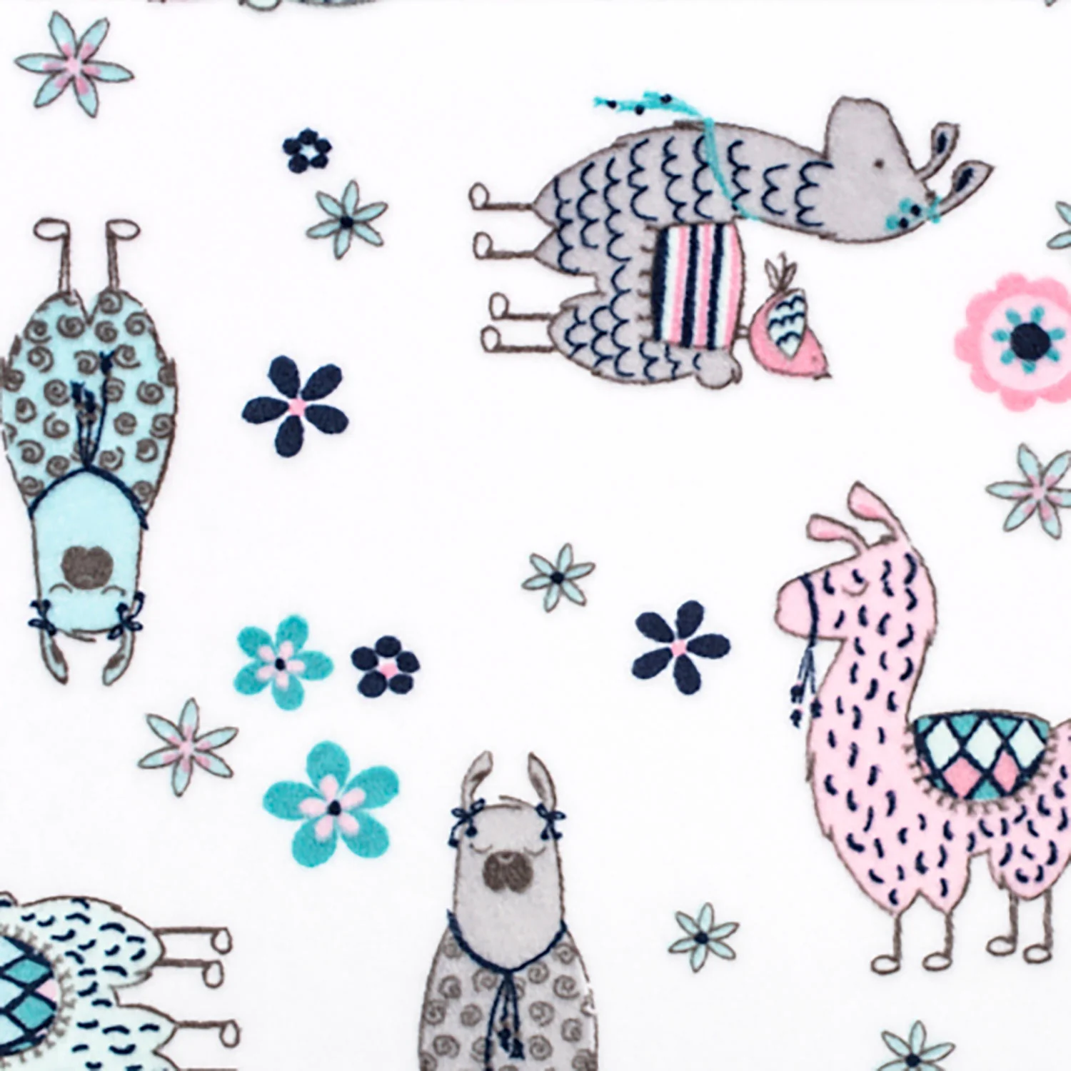 Cuddle® Prints - No Prob Llama Blush Digitally Printed Yardage