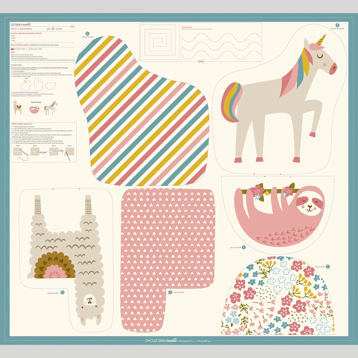 Cut Sew Create Part Two - Animal Plushies Kit - Image 2