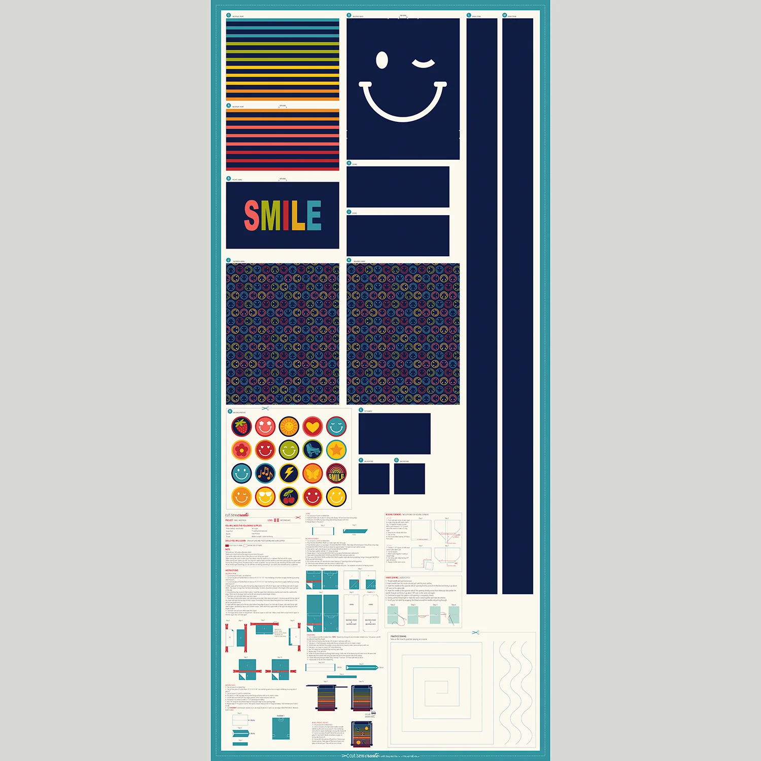 Cut Sew Create Part Two - Smile Backpack Kit - Image 2