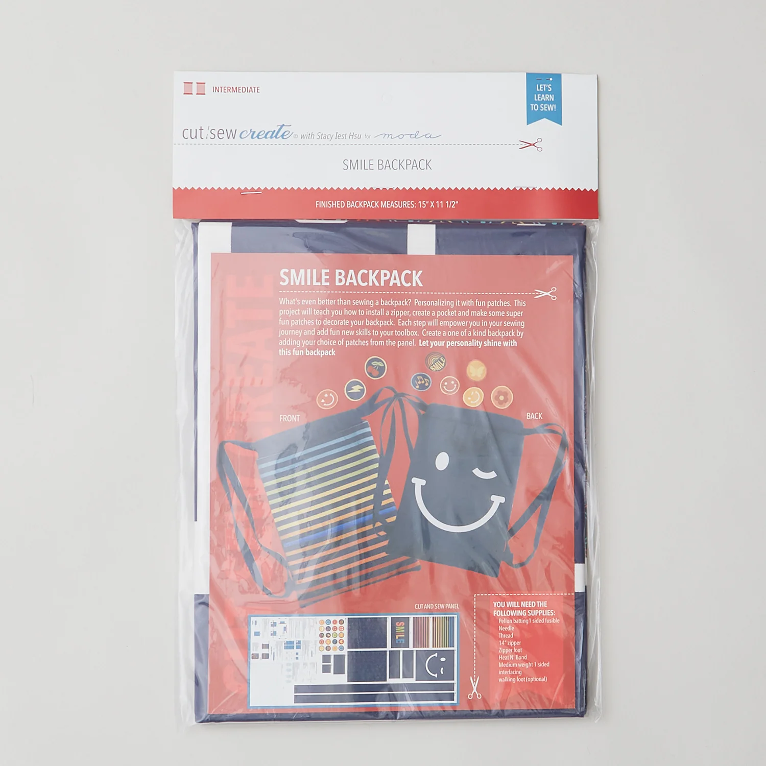 Cut Sew Create Part Two - Smile Backpack Kit - Image 3