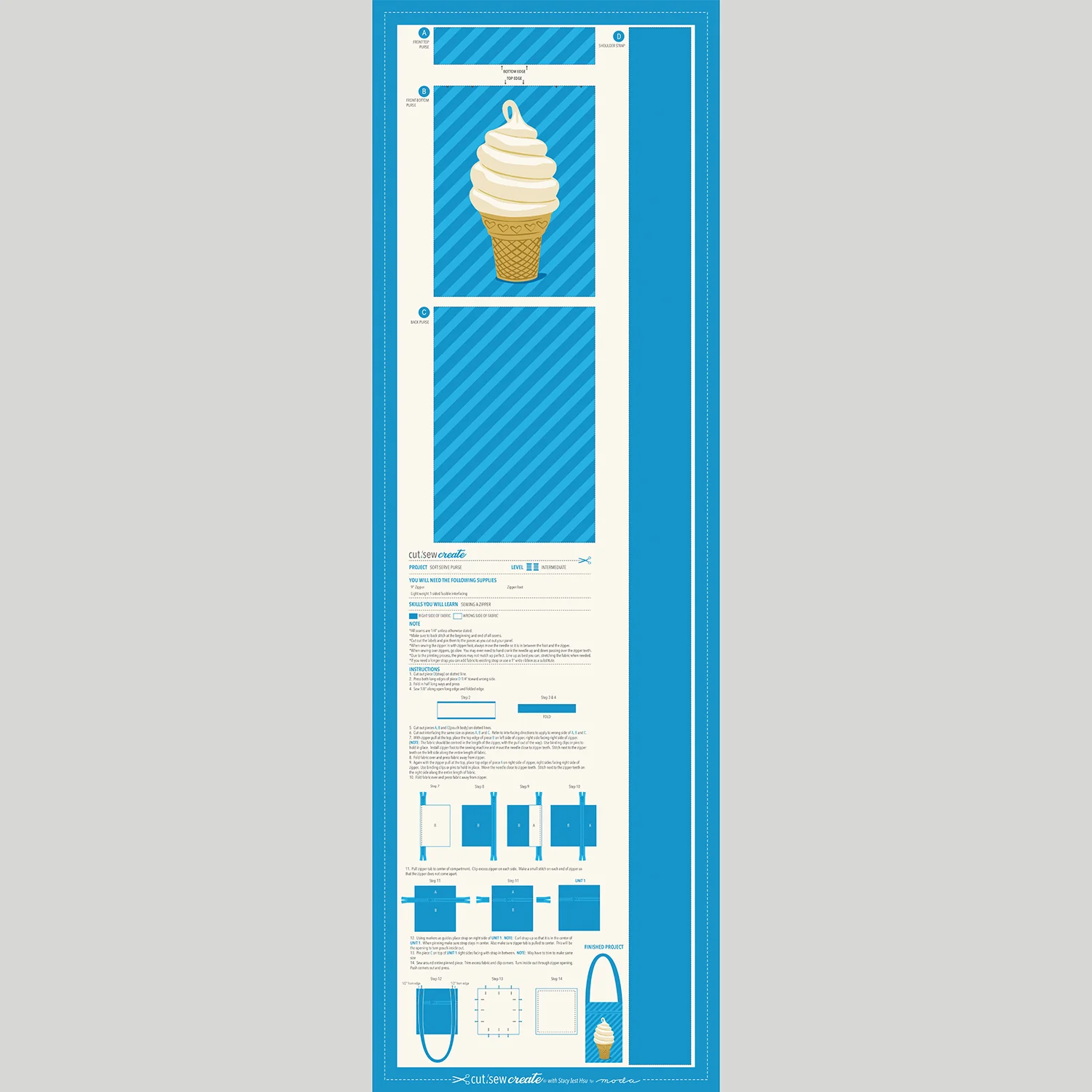 Cut Sew Create Part Two - Soft Serve Purse Kit - Image 2