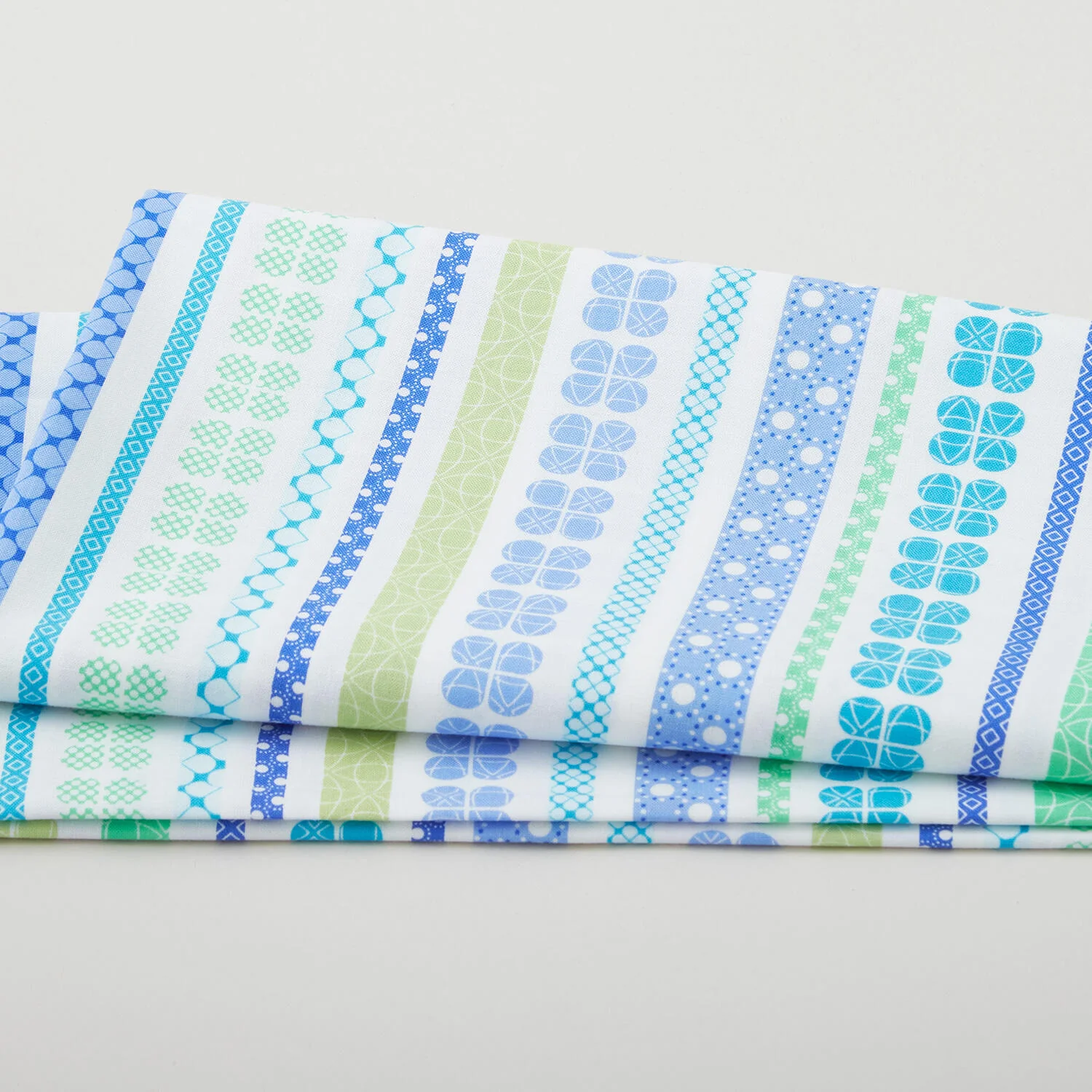 Daisy Up - Daisy Up Stripe Turq./Multi 2 Yard Cut