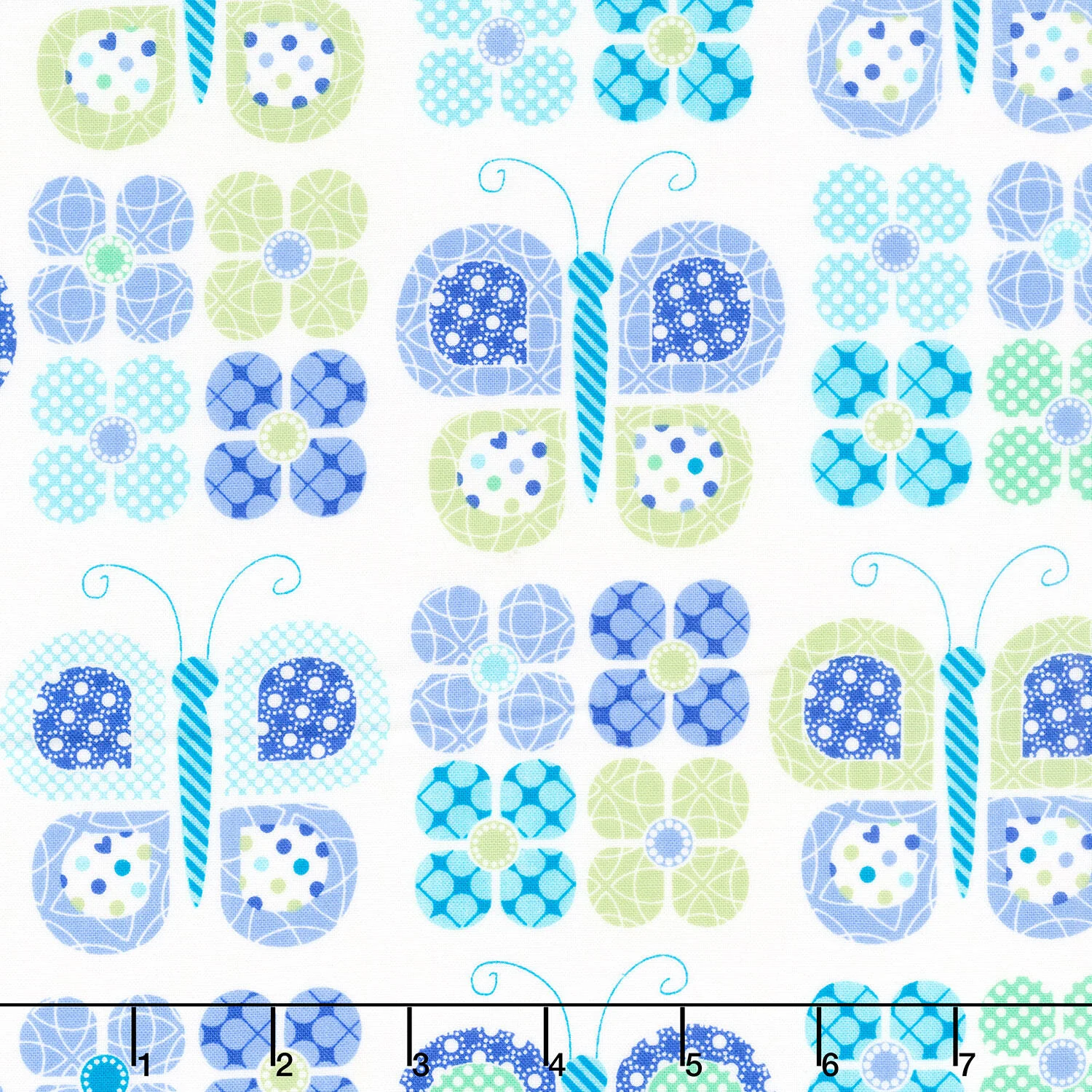 Daisy Up - Daisy Up Turquoise/Multi Yardage