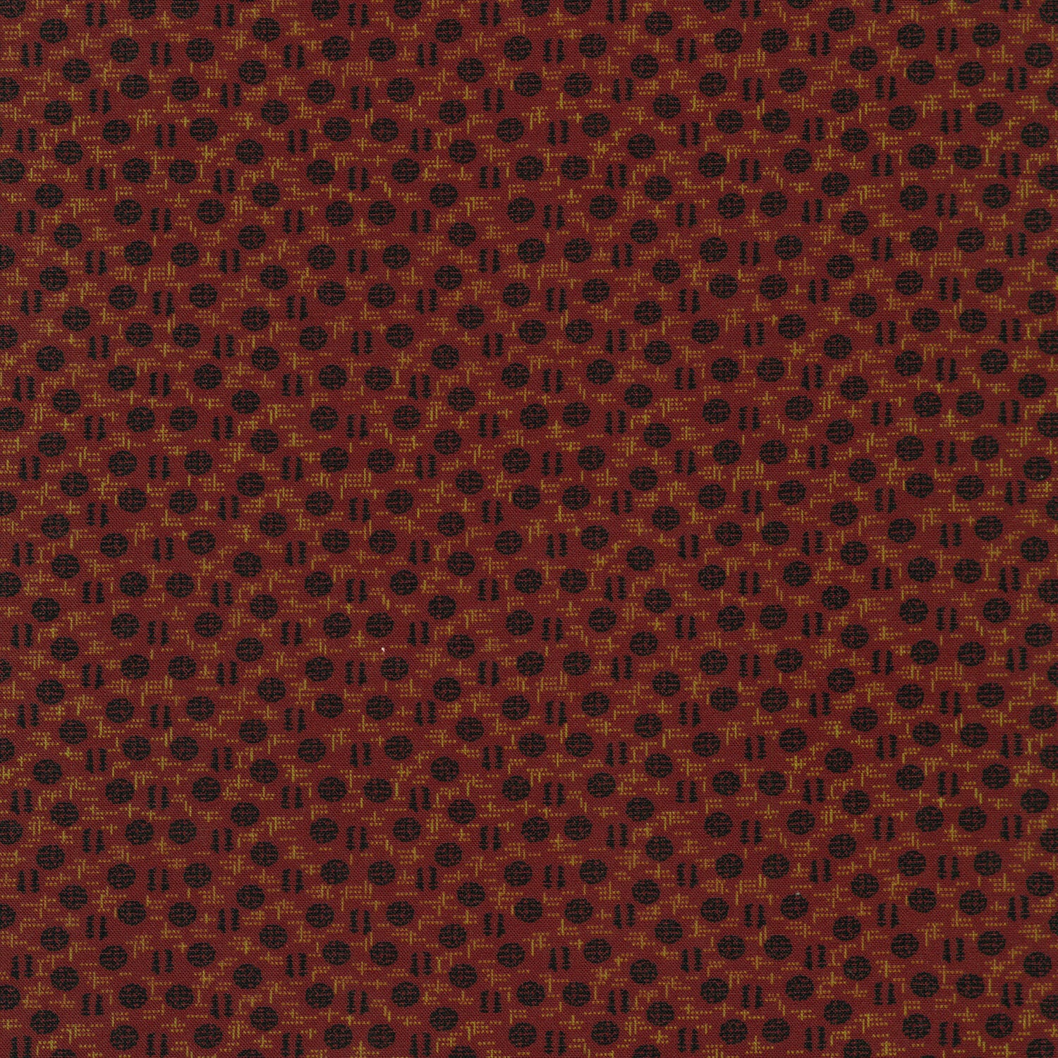 Dakota Threads - Dots and Dashes Maroon Yardage