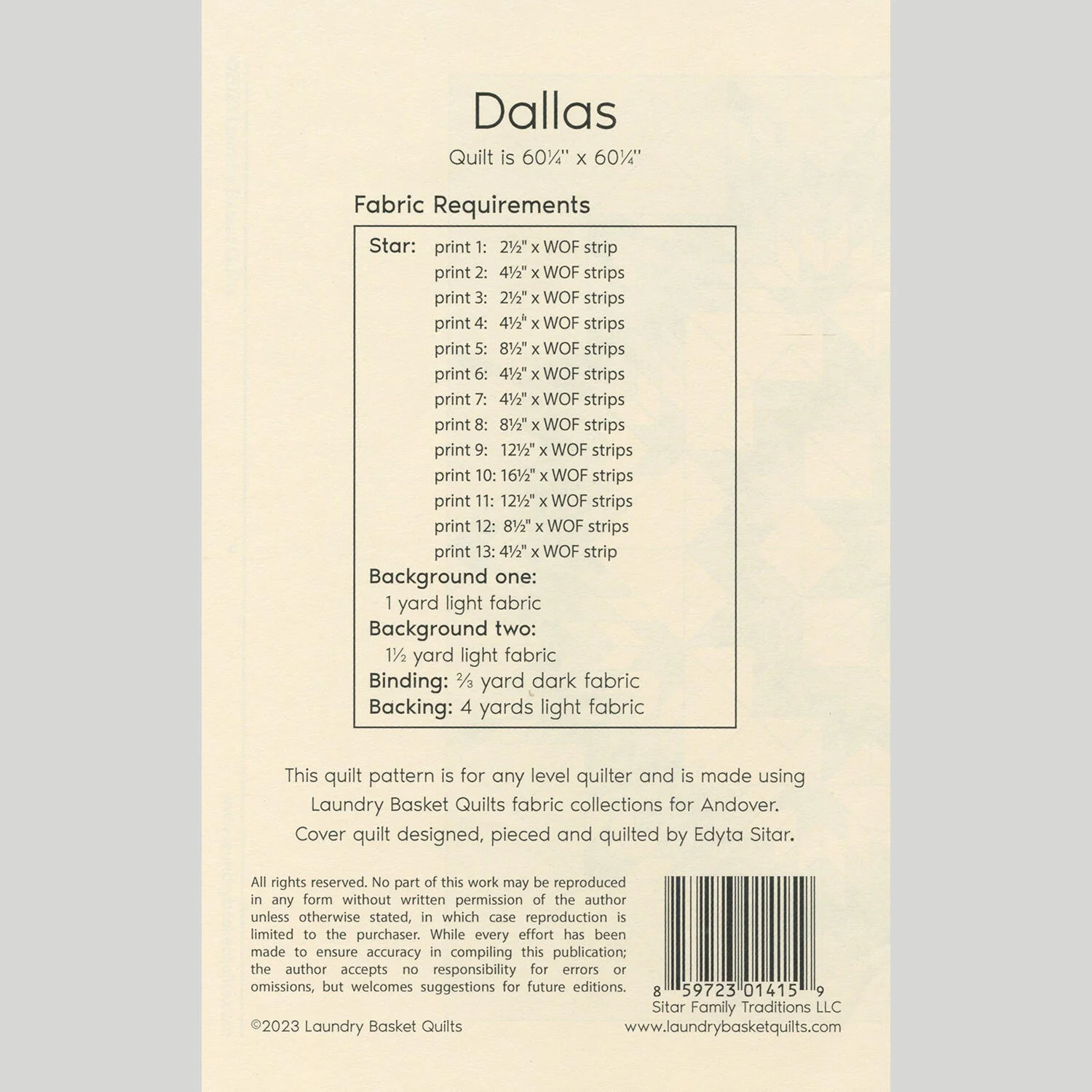 Dallas Quilt Pattern - Image 2