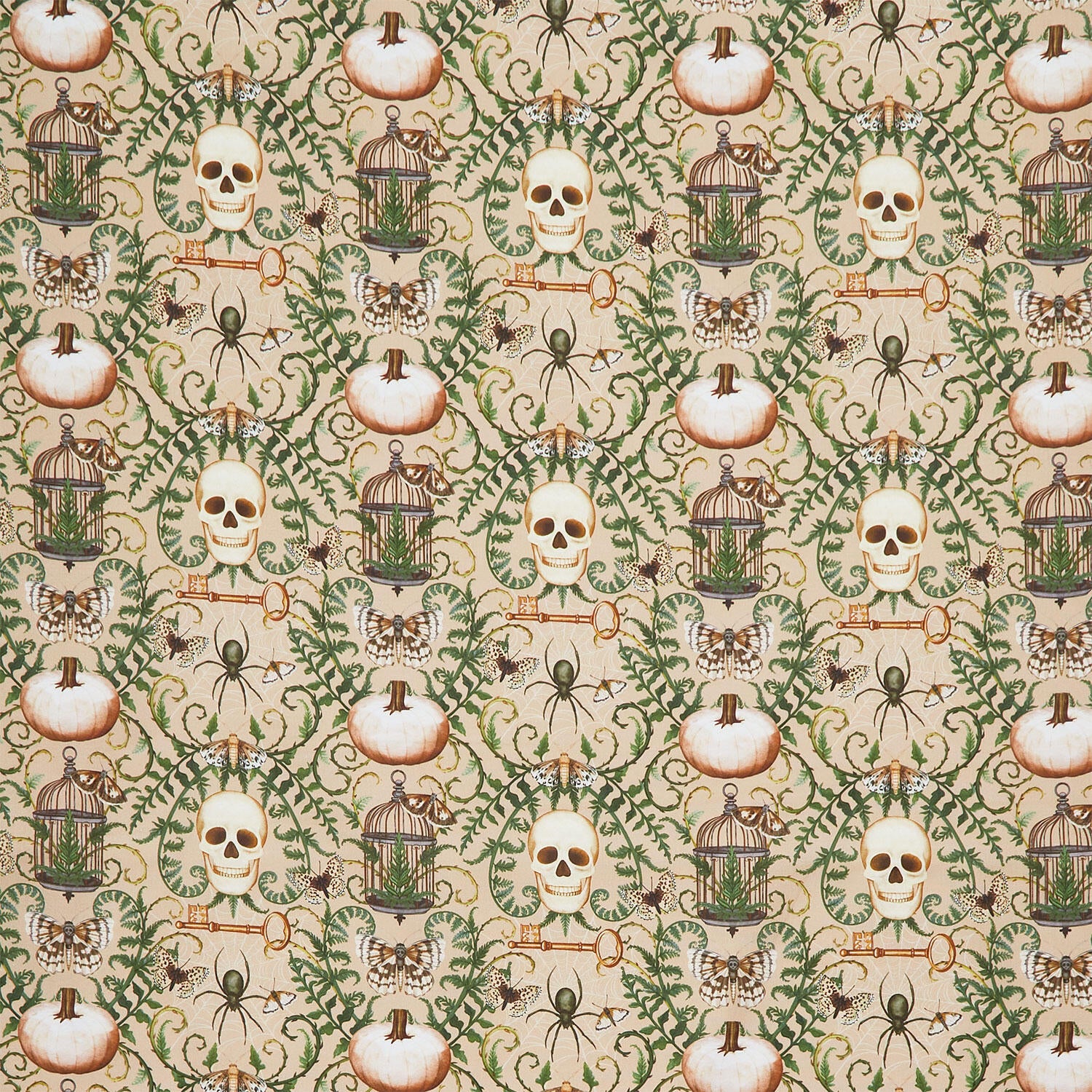 Dark Academia - Damask Tan Yardage