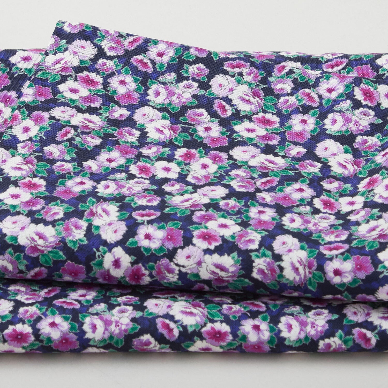 Decadent Blossoms Favorites - Small Navy Flowers 2 Yard Cut