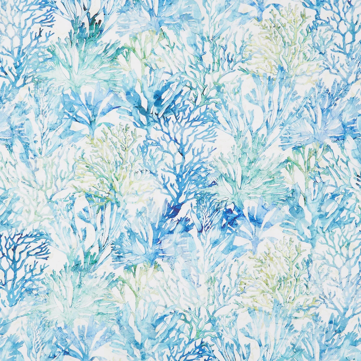 Deep Blue - Multi Coral White Multi Yardage