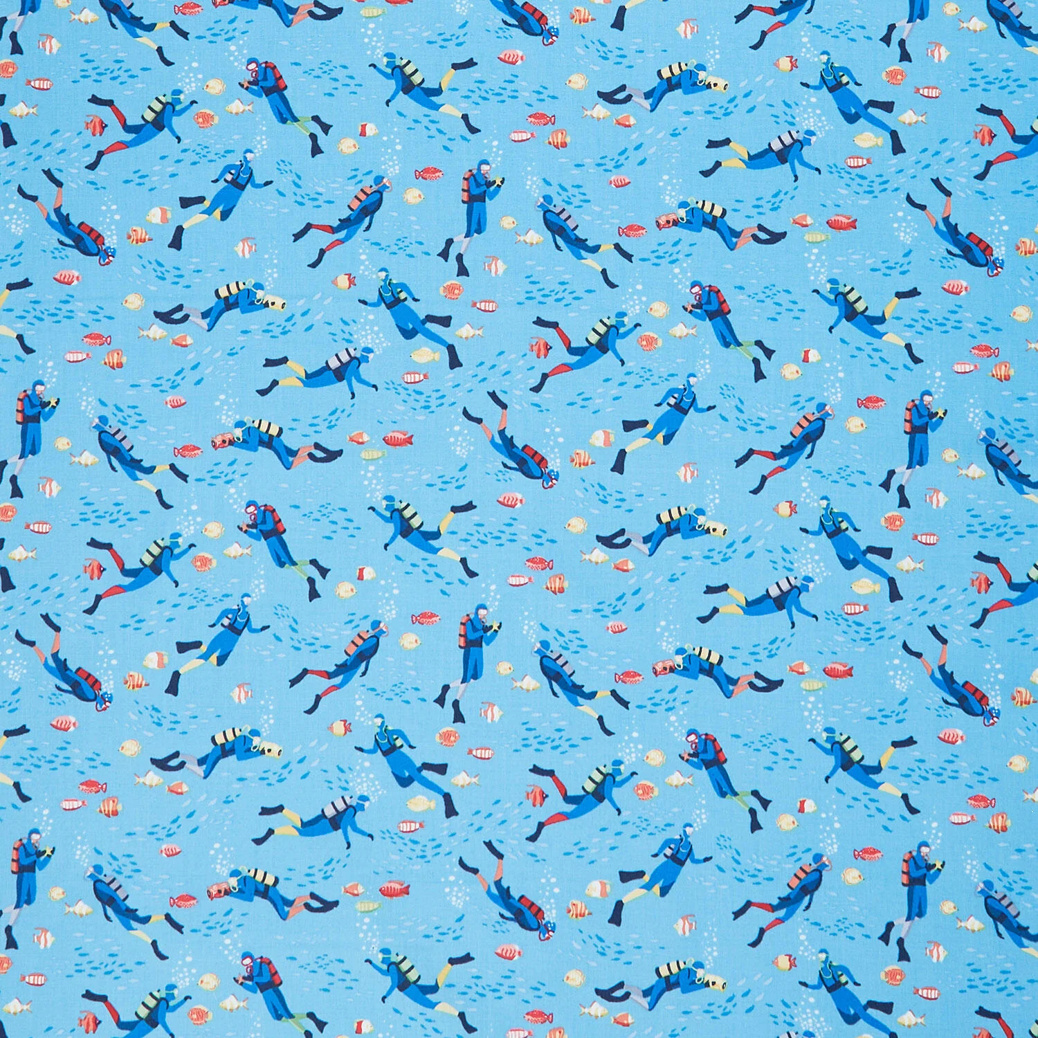 Deep Blue Sea - Divers Light Blue Yardage