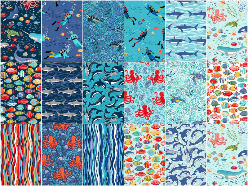 Deep Blue Sea Fat Quarter Bundle - Image 3