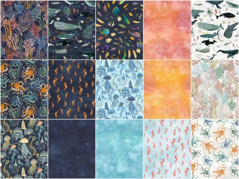 Deep Blue Fat Quarter Bundle - Image 3