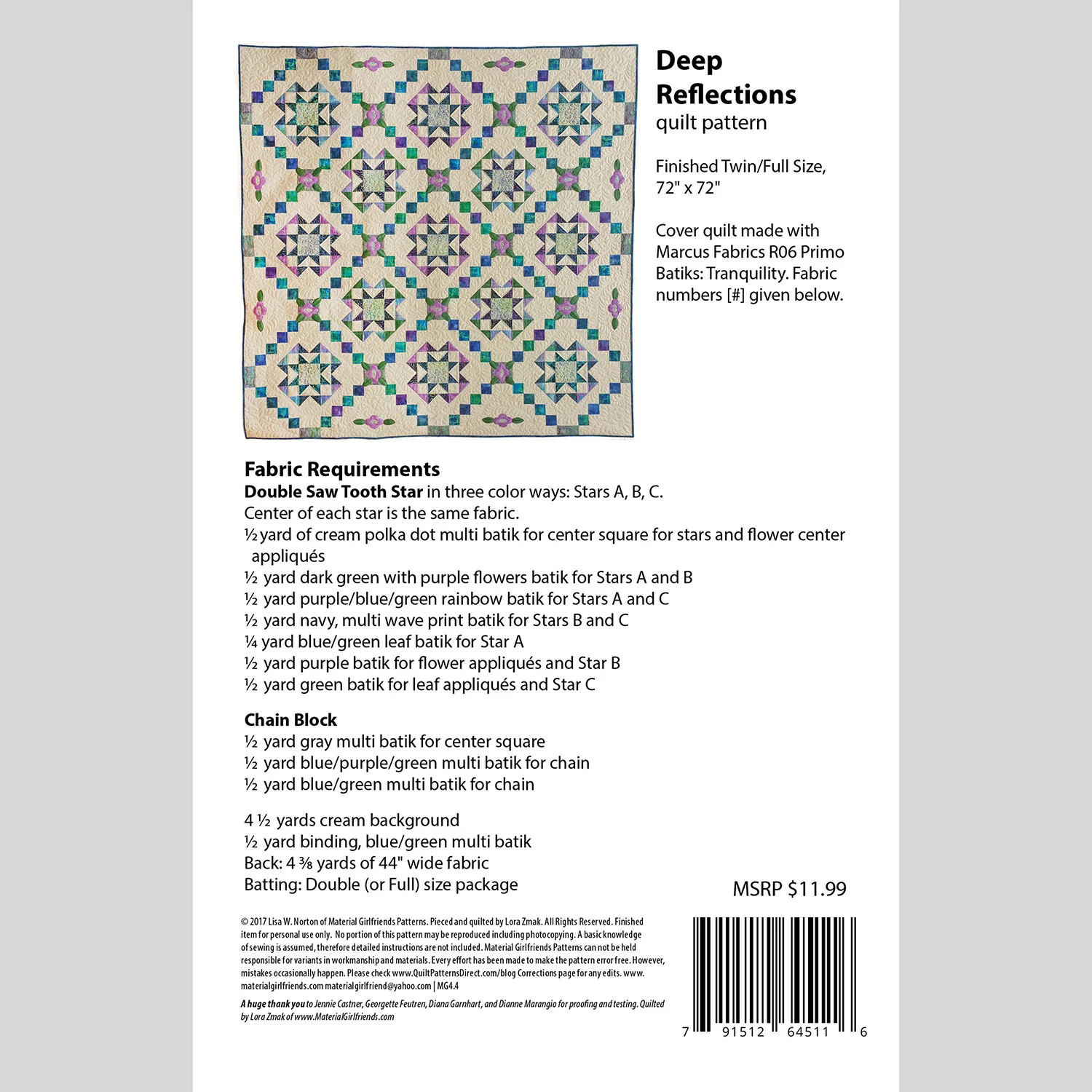 Deep Reflections Quilt Pattern - Image 2