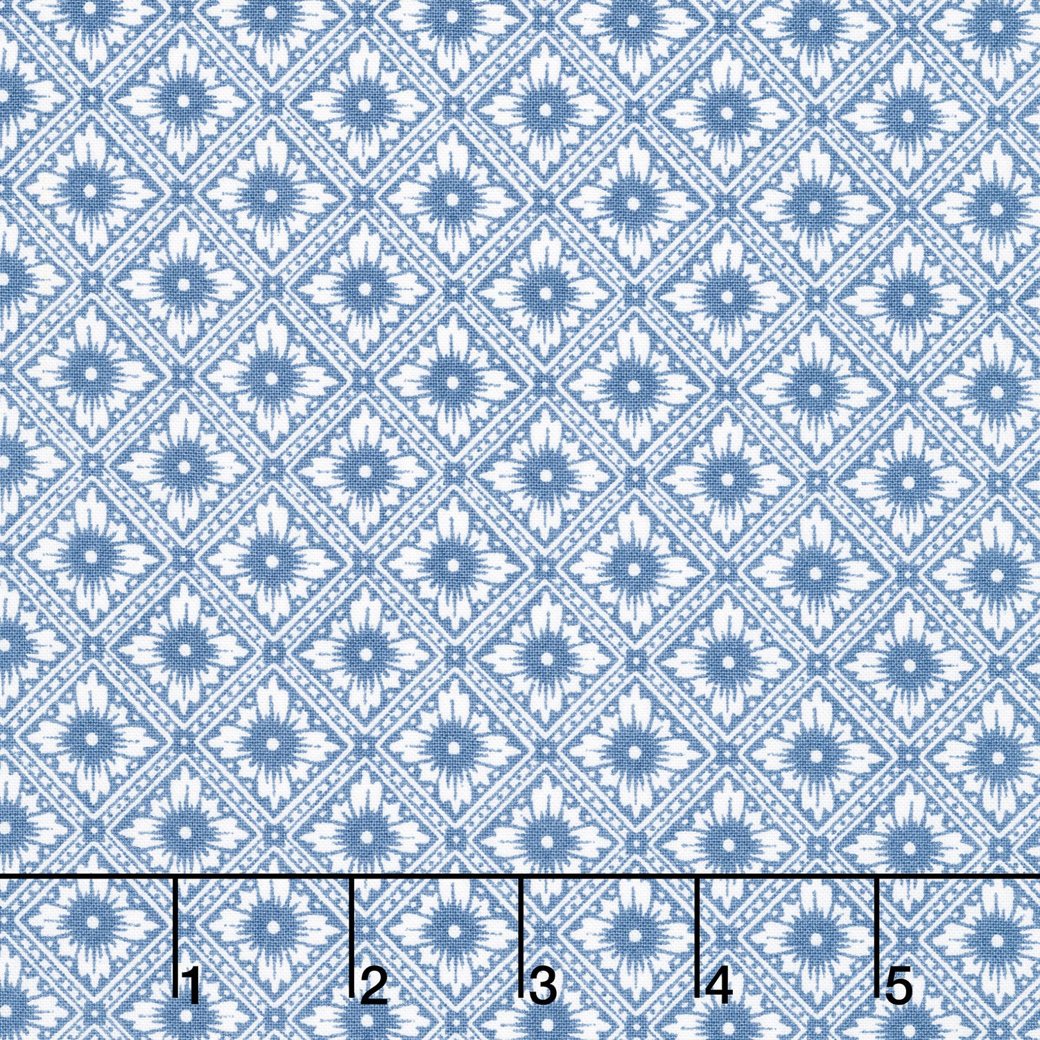 Denim and Daisies - Punched Tin Denim Yardage