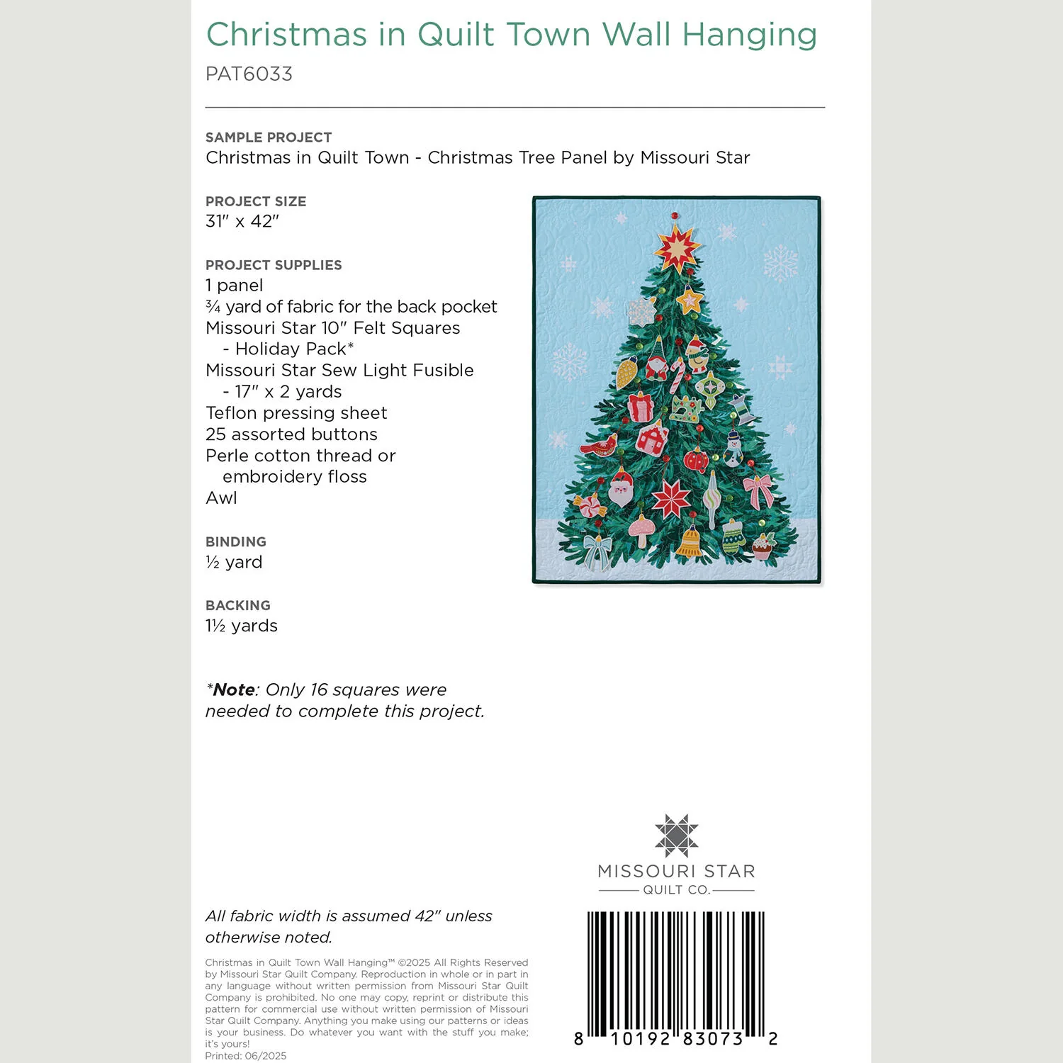 Digital Download - Christmas in Quilt Town Wall Hanging Pattern by Missouri Star - Image 2