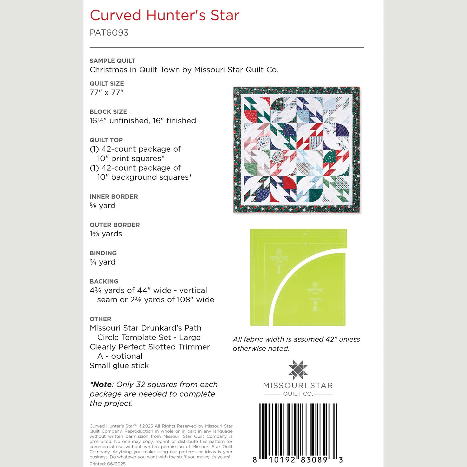 Digital Download - Curved Hunter's Star Quilt Pattern by Missouri Star - Image 2