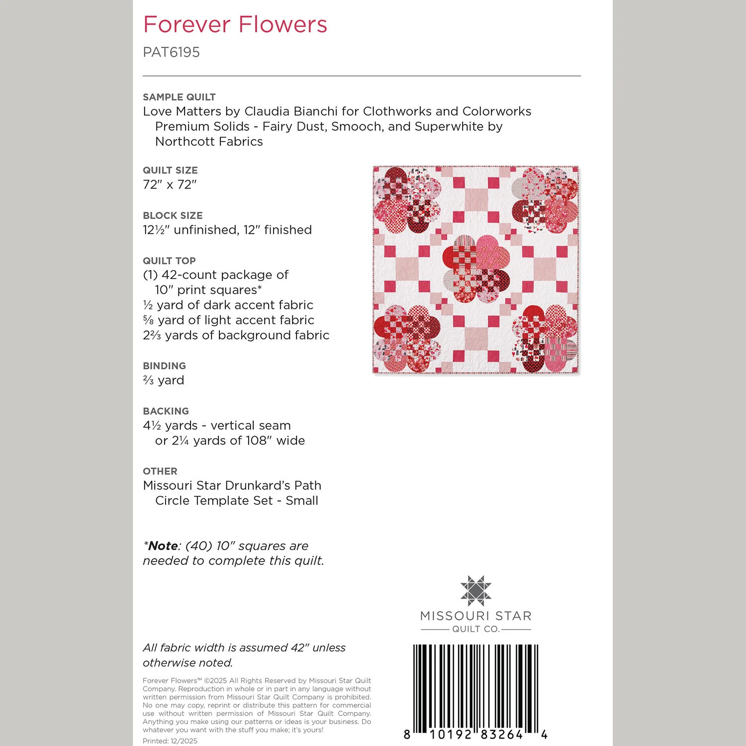 Digital Download - Forever Flowers Quilt Pattern by Missouri Star - Image 2