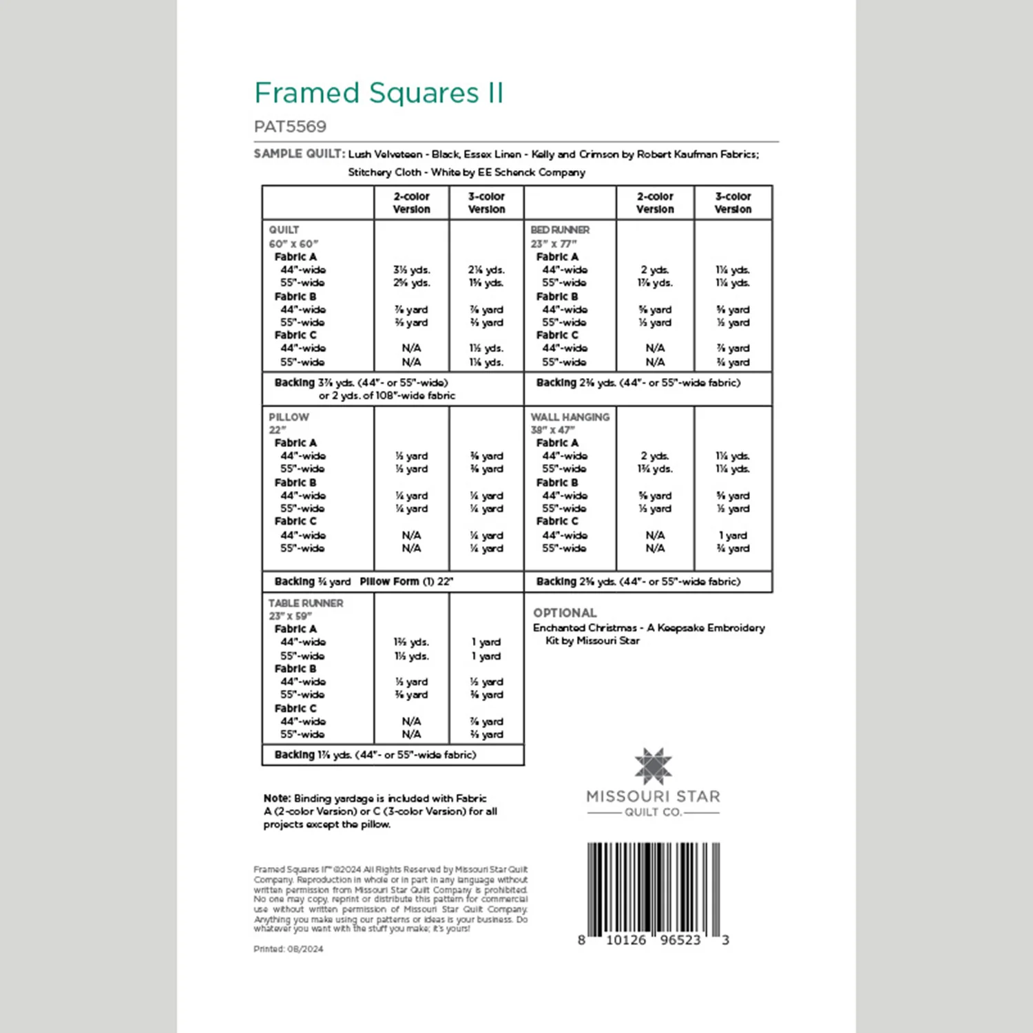 Digital Download - Framed Squares II Five Home Decor Projects Pattern by Missouri Star - Image 2