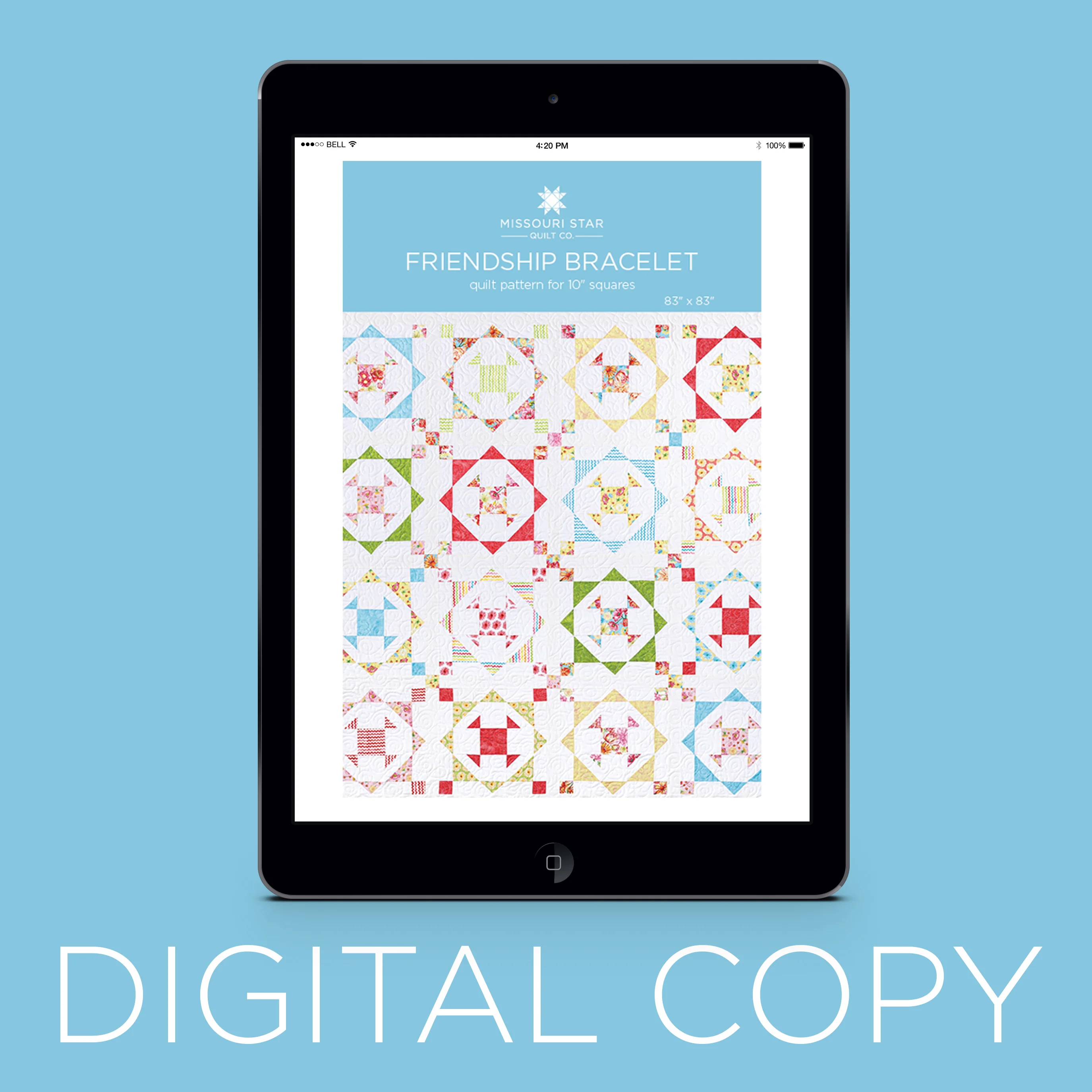 Digital Download - Friendship Bracelet Quilt Pattern by Missouri Star