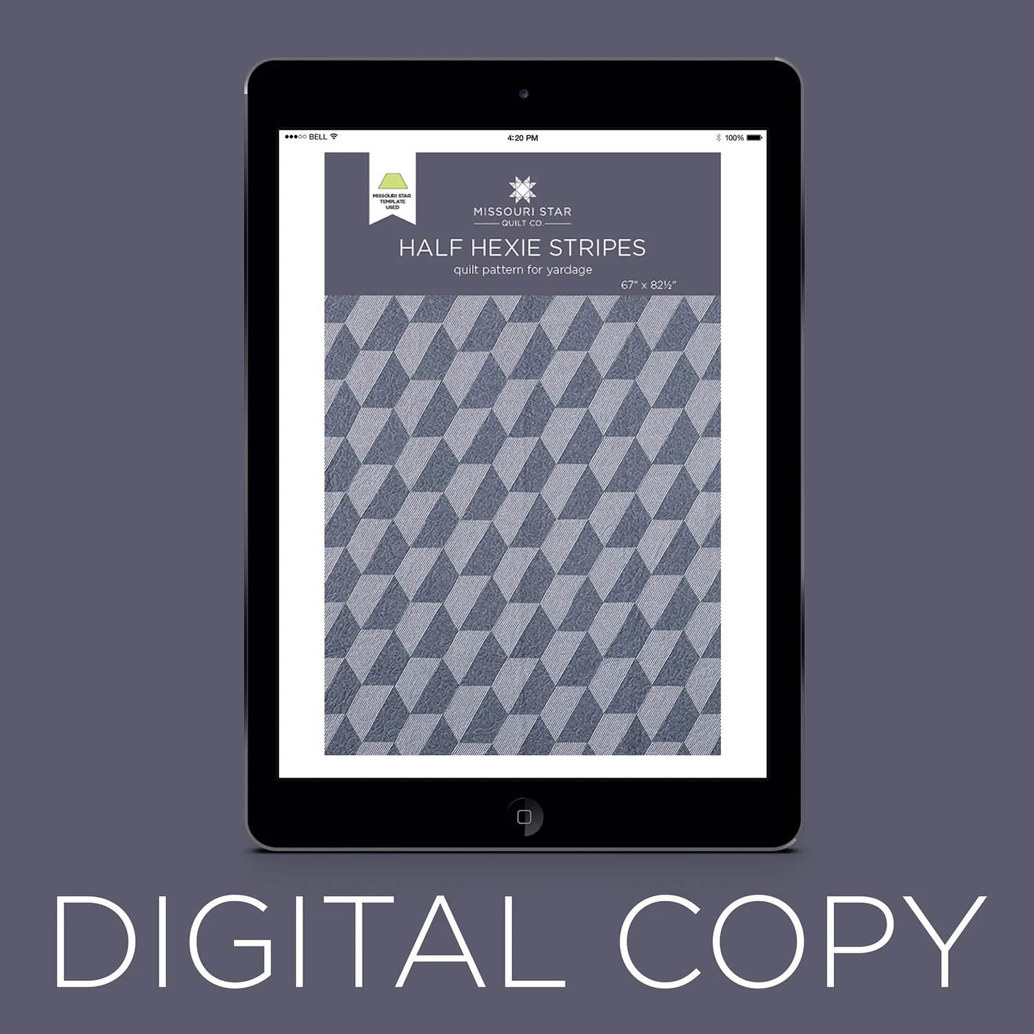 Digital Download - Half Hexie Stripes Quilt Pattern by Missouri Star