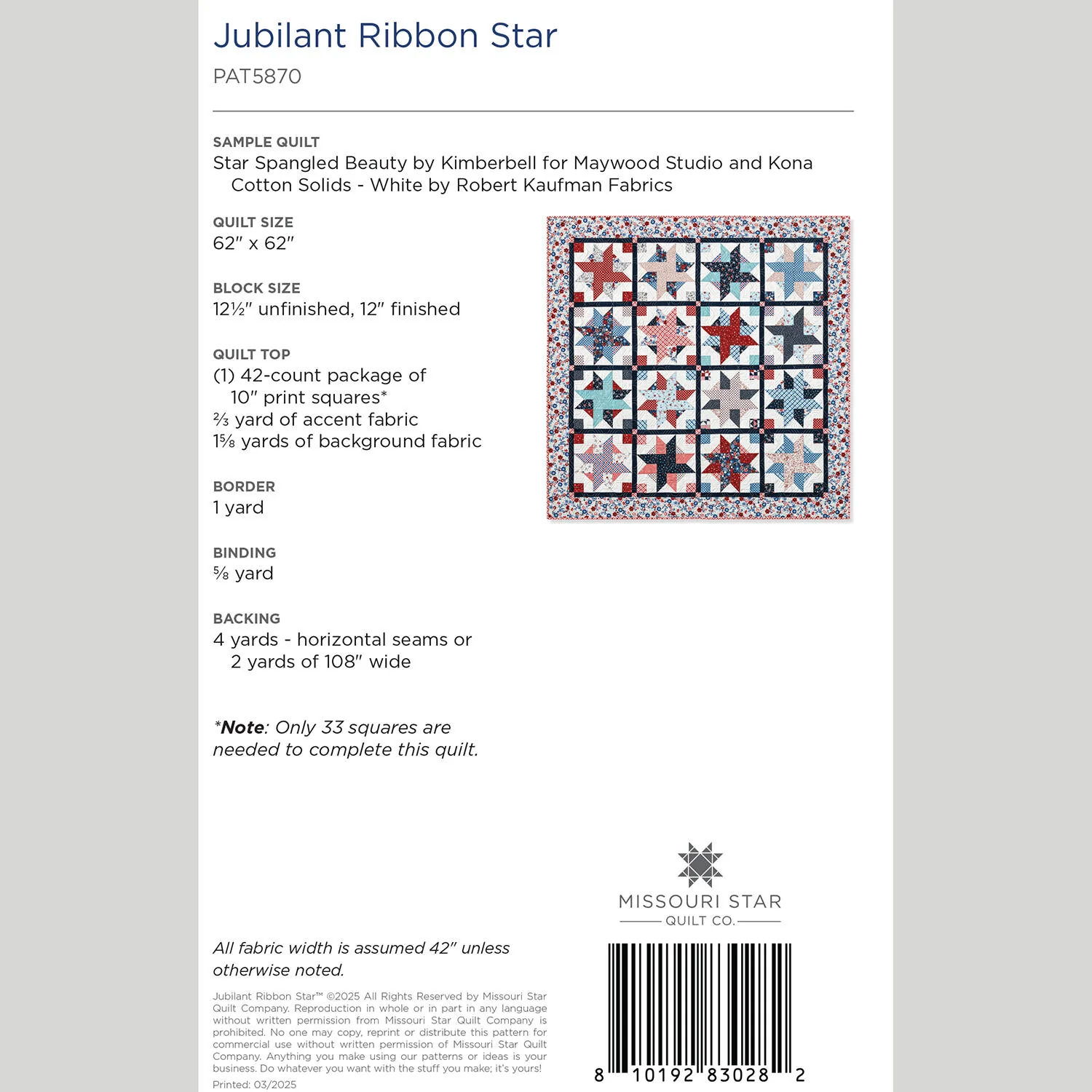 Digital Download - Jubilant Ribbon Star Quilt Pattern by Missouri Star - Image 2