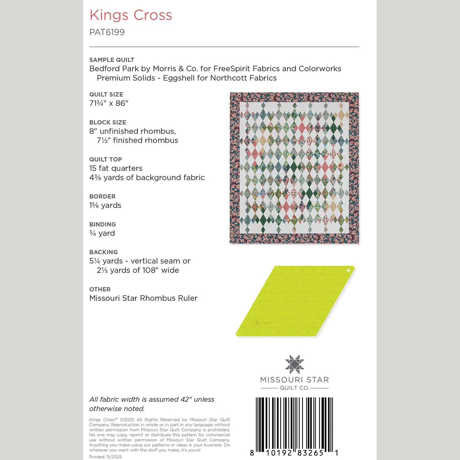 Digital Download - Kings Cross Quilt Pattern by Missouri Star - Image 2