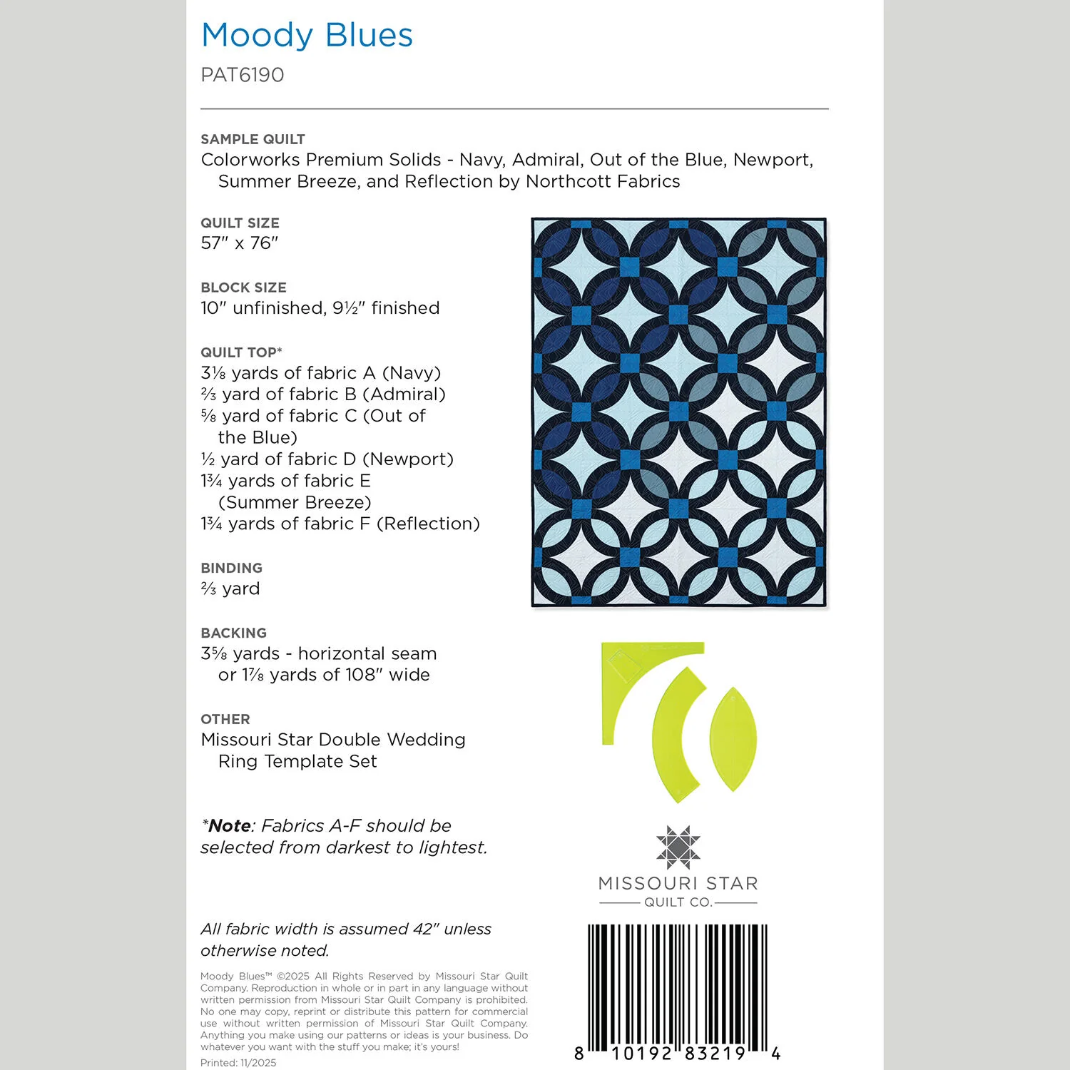 Digital Download - Moody Blues Quilt Pattern by Missouri Star - Image 2