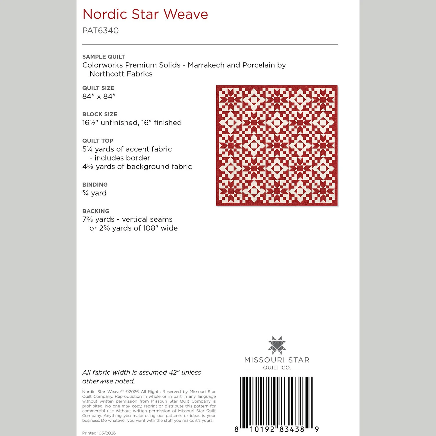 Digital Download - Nordic Star Weave Quilt Pattern by Missouri Star - Image 2