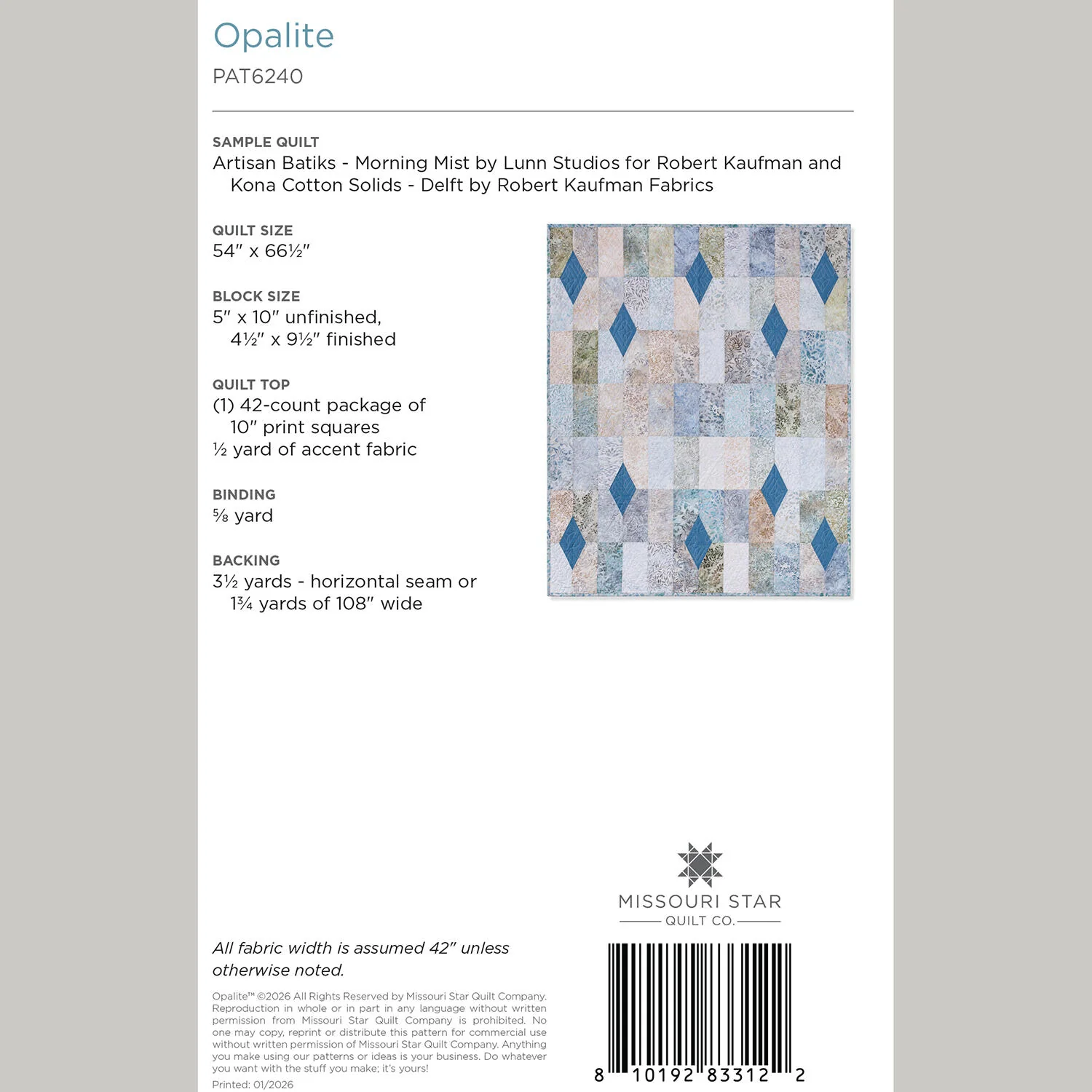 Digital Download - Opalite Quilt Pattern by Missouri Star - Image 2
