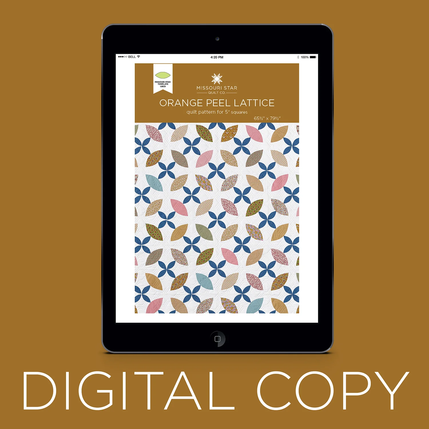 Digital Download - Orange Peel Lattice Quilt Pattern by Missouri Star