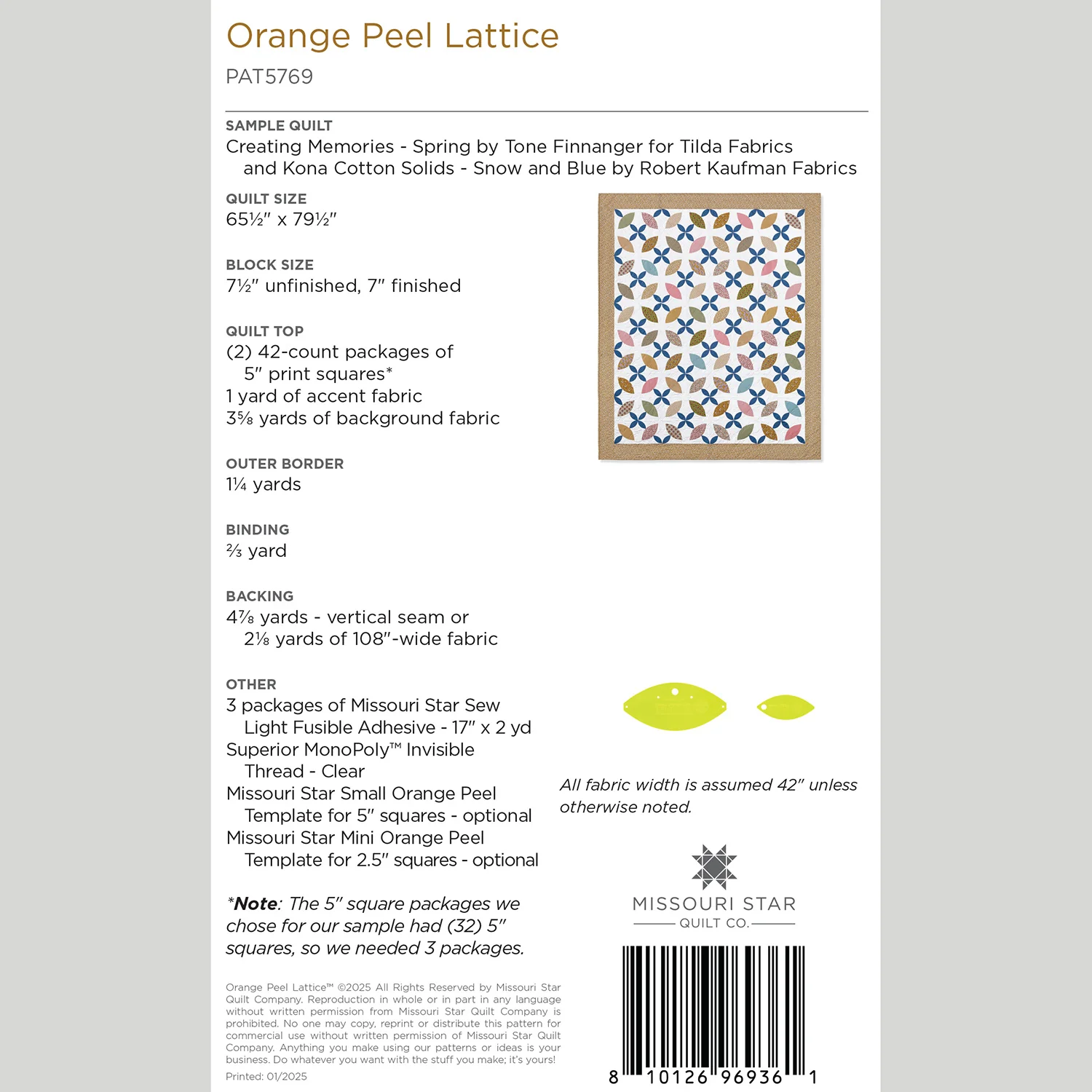 Digital Download - Orange Peel Lattice Quilt Pattern by Missouri Star - Image 2