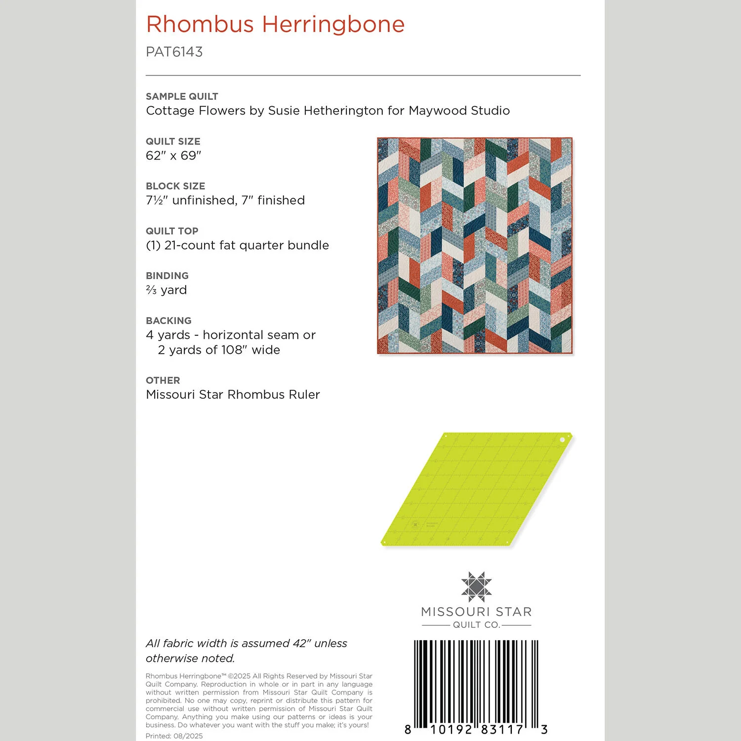 Digital Download - Rhombus Herringbone Quilt Pattern by Missouri Star - Image 2