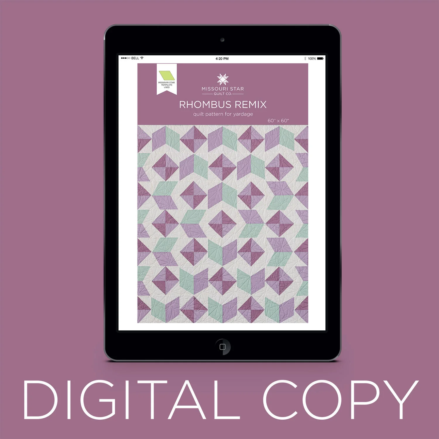Digital Download - Rhombus Remix Quilt Pattern by Missouri Star